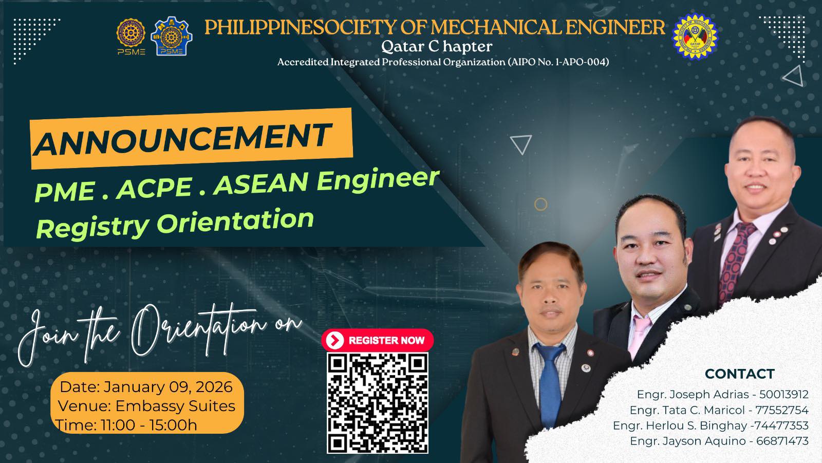 📢 ACPE, PME, and ASEAN Registry... - PSME Qatar Chapter | Facebook