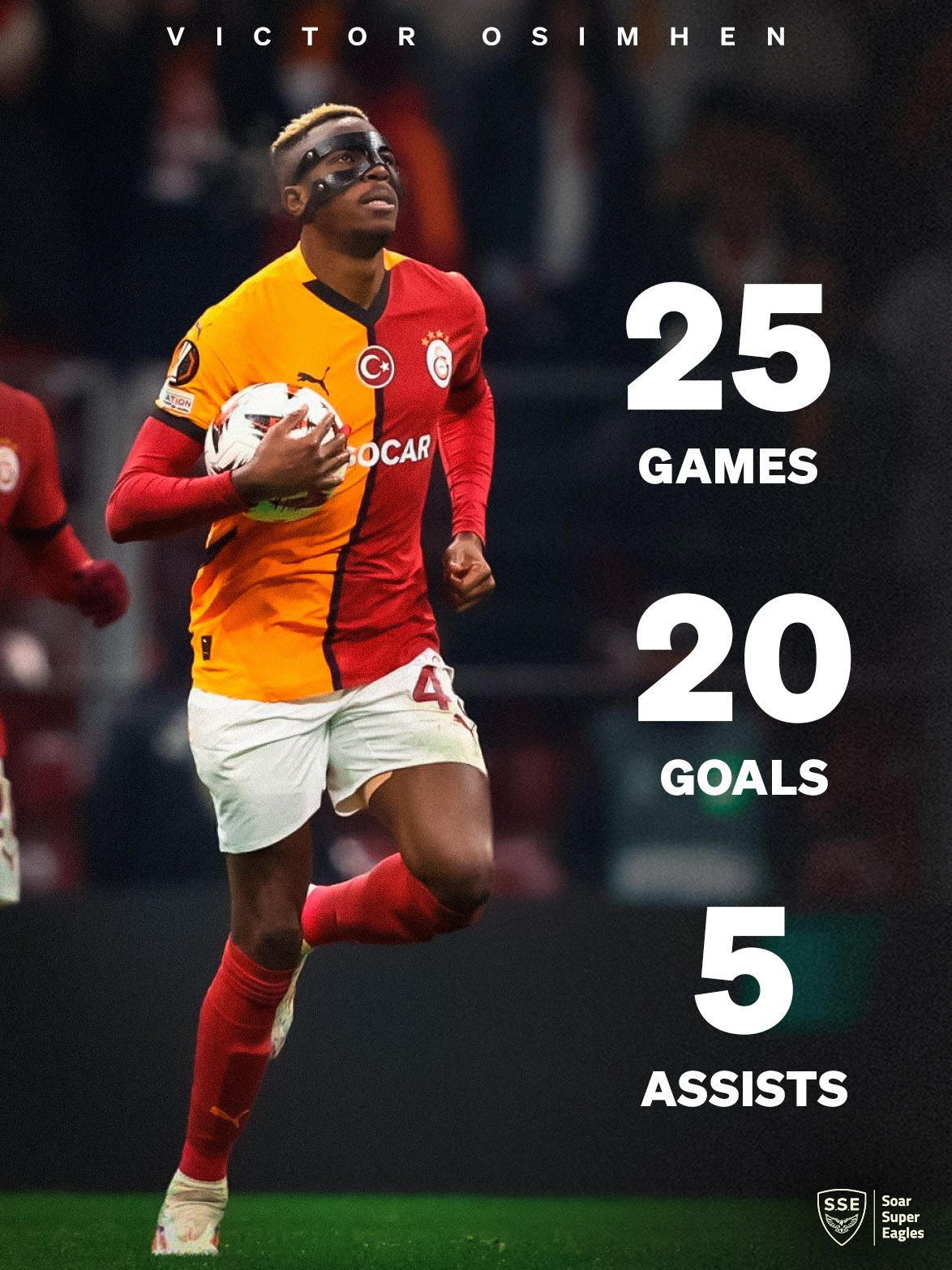 🚨🇳🇬 Victor Osimhen will wear the number 99 jersey for Galatasaray.