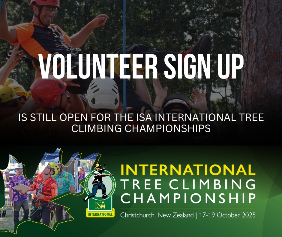 NZARB - Volunteer sign-up is still open for the ISA International Tree ...