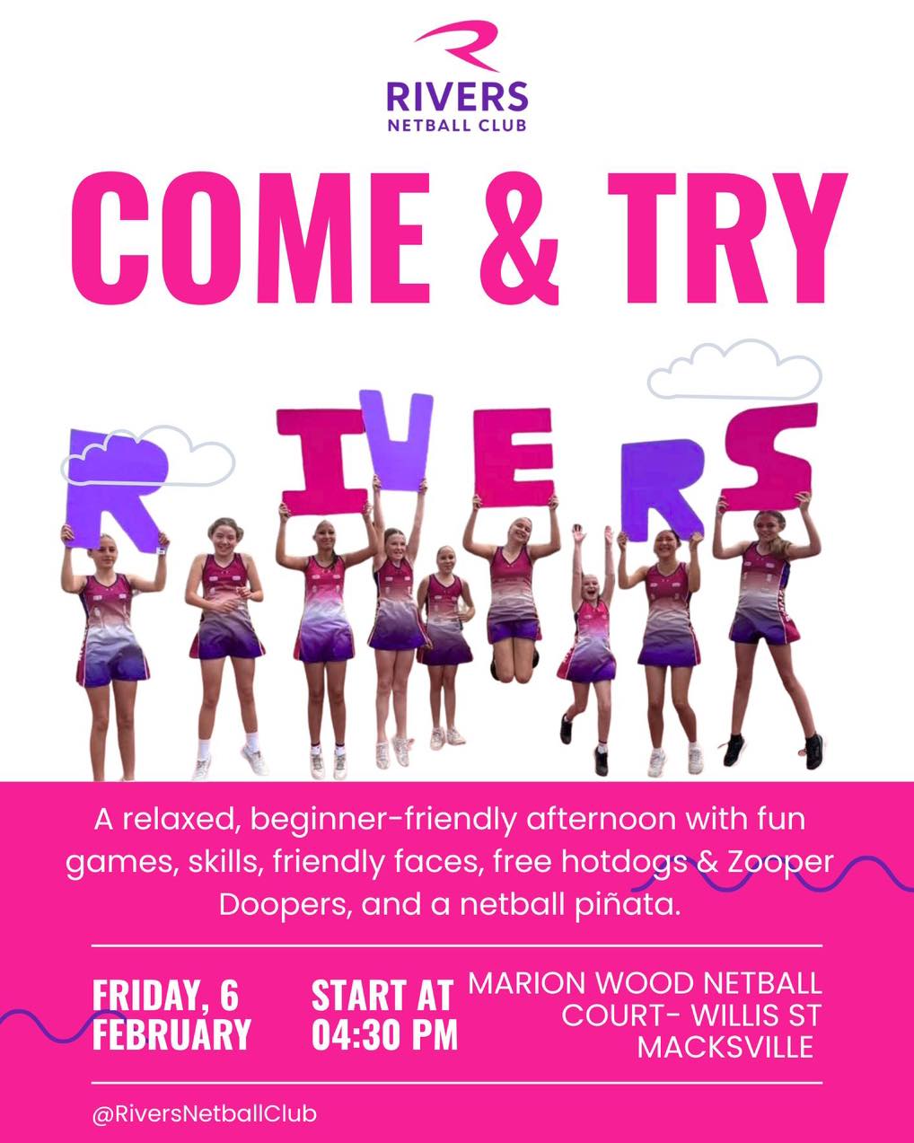 Rivers Netball - 🏐 Come & Try Netball 🏐 We are holding a... | Facebook