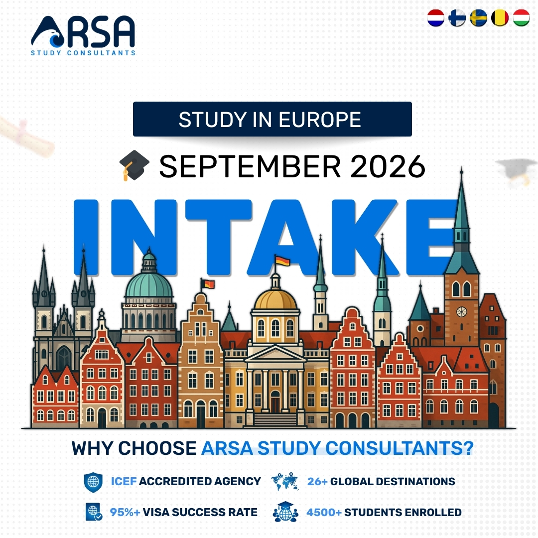 Arsa - 🎓 Europe 2026 Intake — Seats Filling Fast! 🇪🇺🔥 Want to study in ...