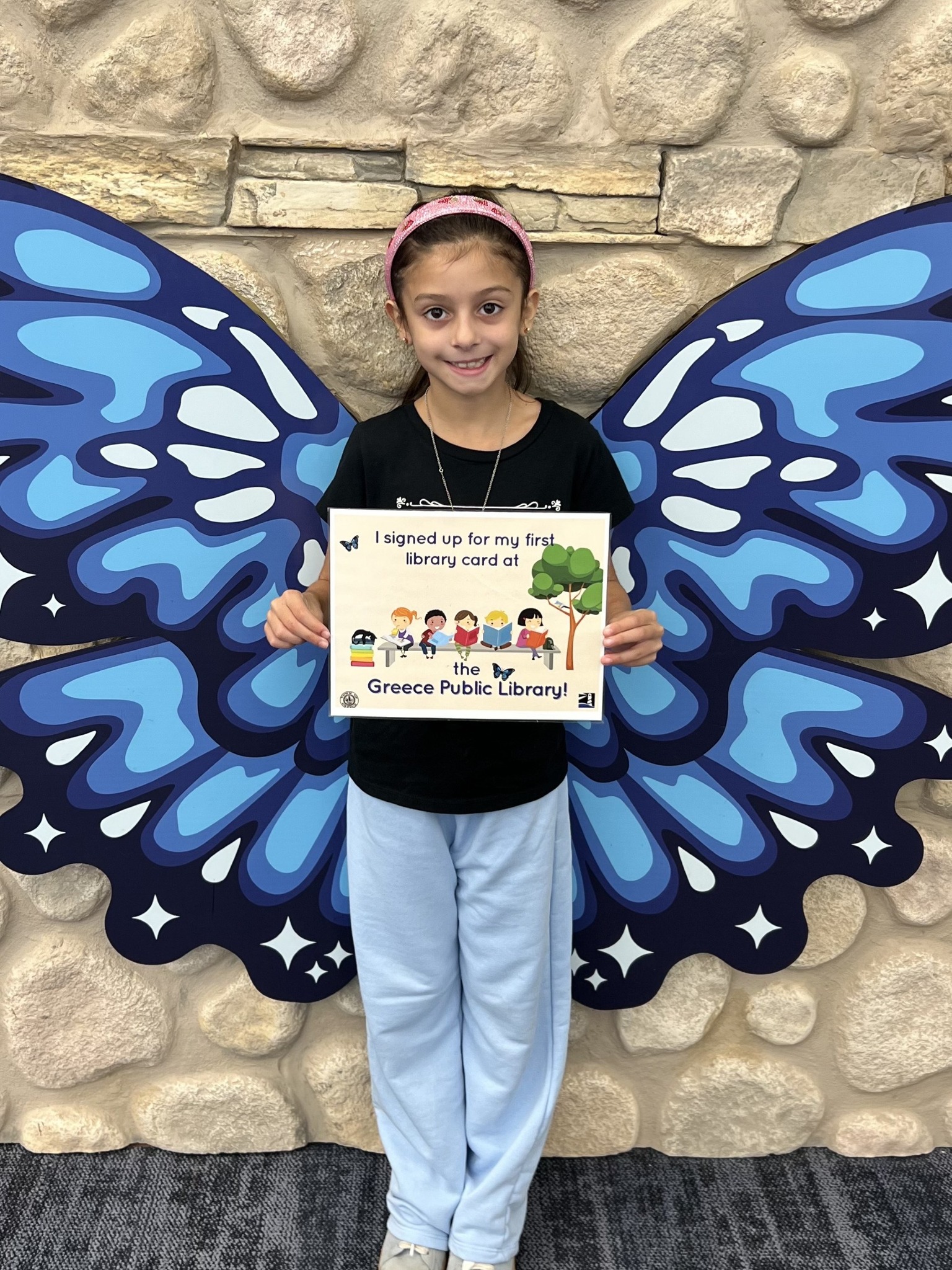 Greece - Congratulations to Rosalia on receiving her very first library ...