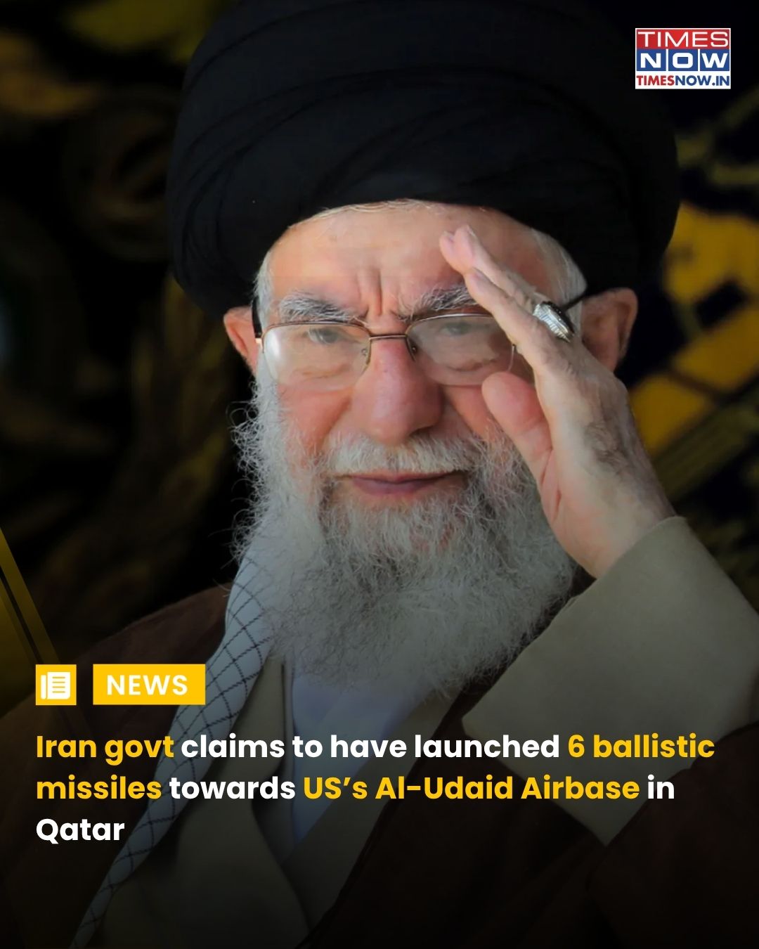 TIMES - Iran Launched 6 Ballistic Missiles Towards Al-Udaid Airbase in ...