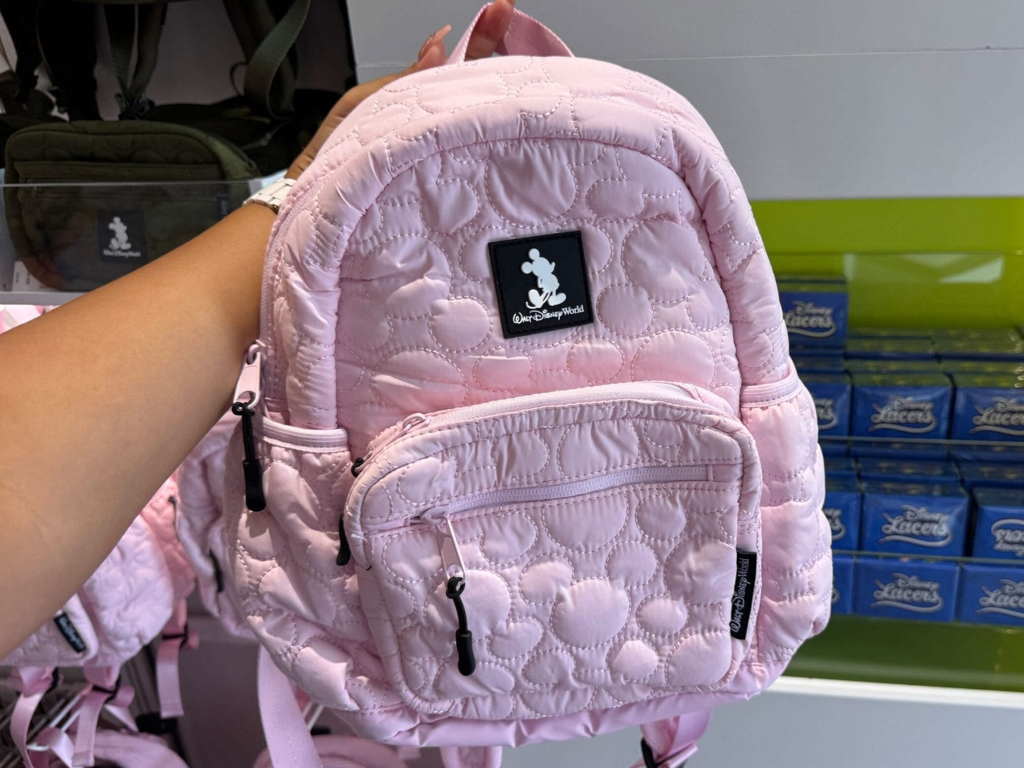 Pink Quilted Mickey Mouse Mini Backpack Arrives at Walt Disney