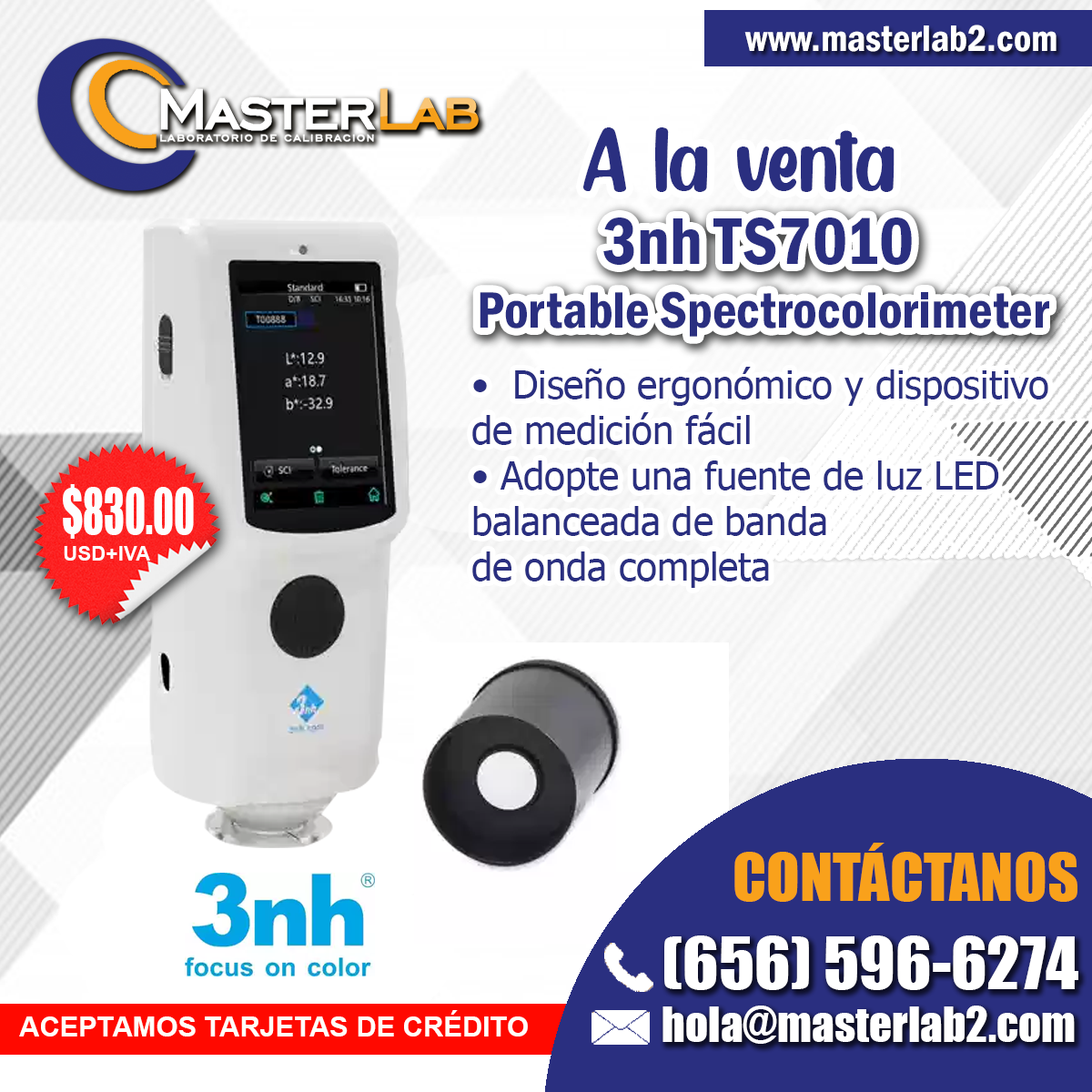 MasterLab - A la venta espectrocolorímetro portátil 3nh...