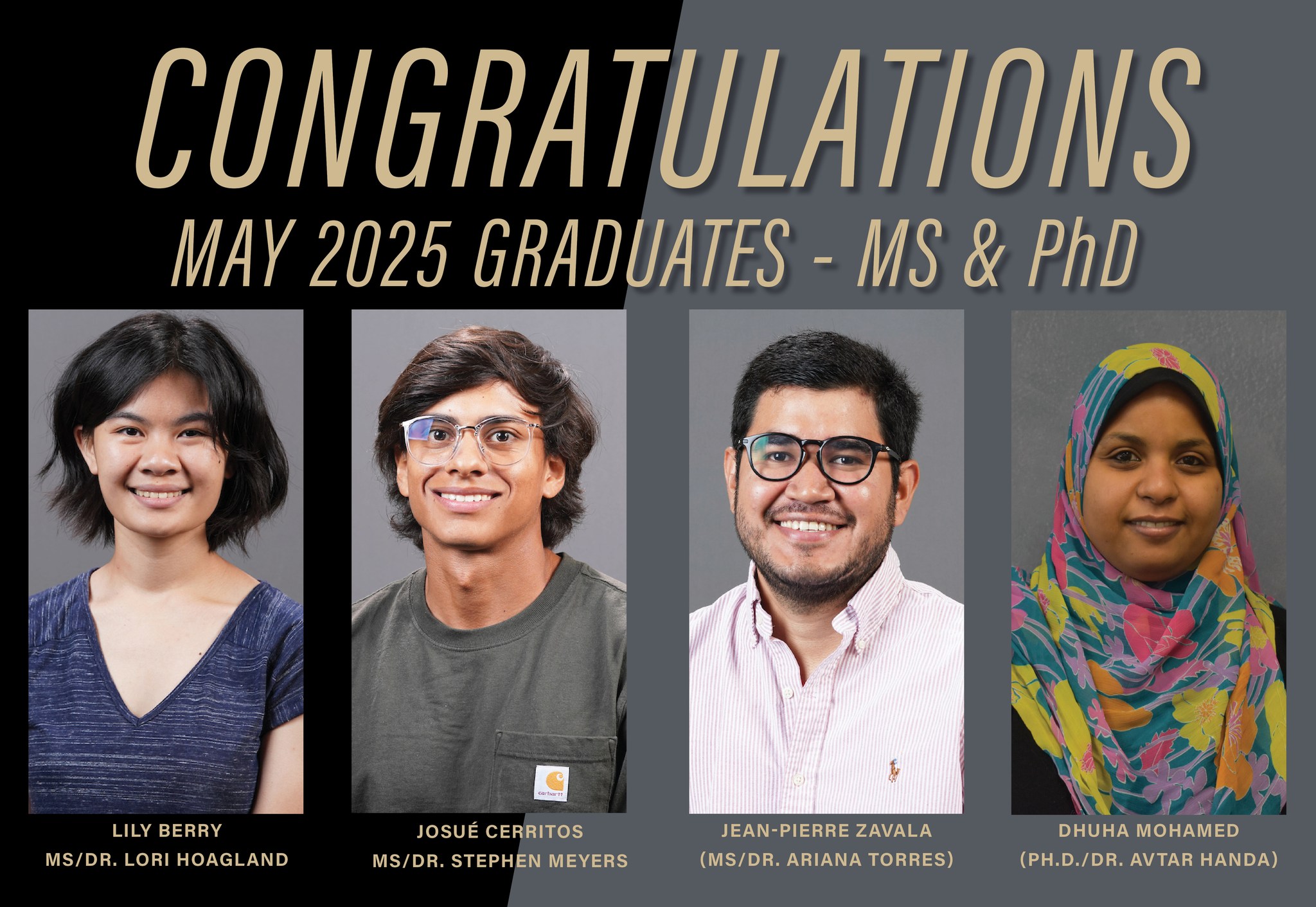 Purdue - Congratulations to our May 2025 MS and PhD graduates who have ...