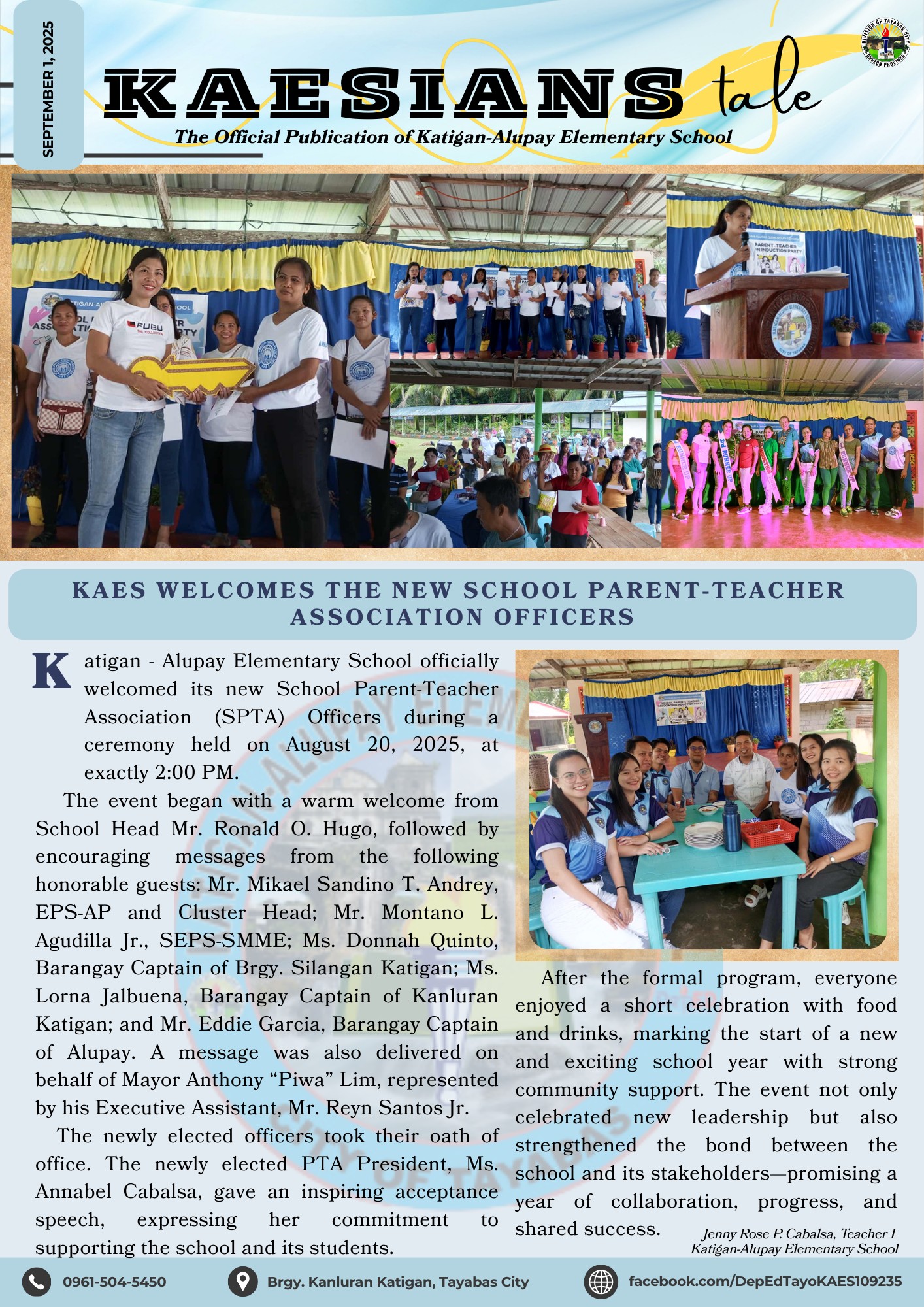DepEd - Congratulations to all the new officers! Here's to a year of ...