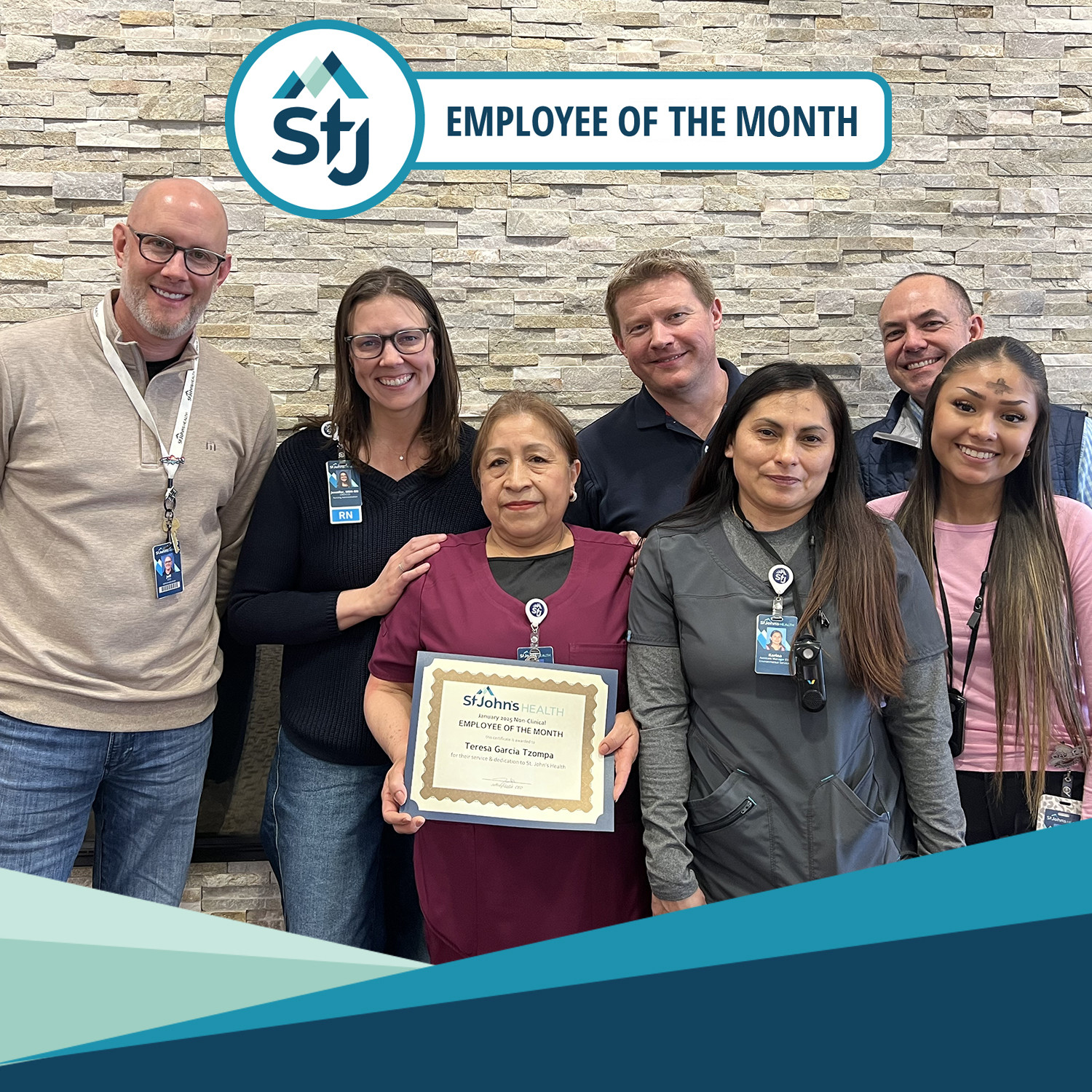 St. - Congratulations to Teresa, St. John’s Health Non-Clinical ...