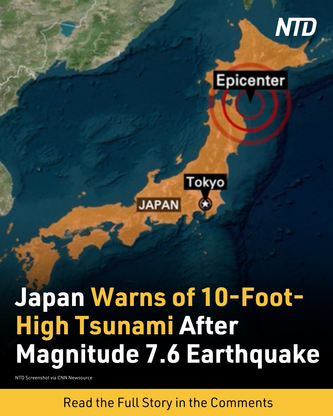 NTD - A tsunami as high as 10 feet could hit Japan’s northeastern coast ...
