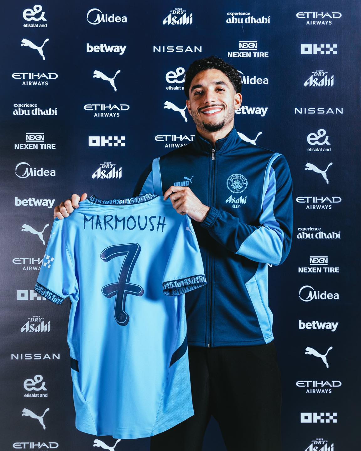 Manchester City new number 7, Omar Marmoush. 👏🏿