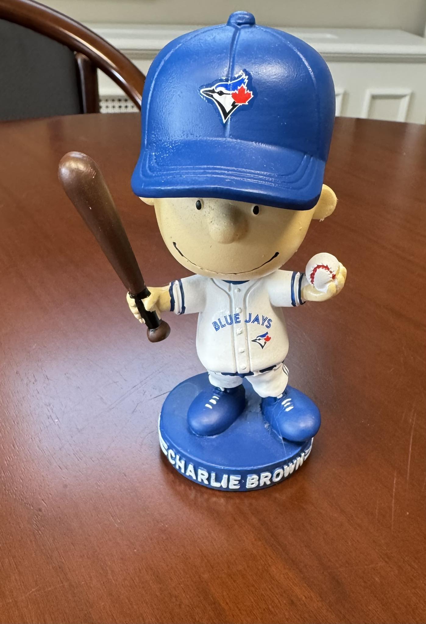 9/21球場配布　Blue Jays チャーリー・ブラウン ボブルヘッド Senator's Charlie Brown bobblehead cheers on Blue Jays