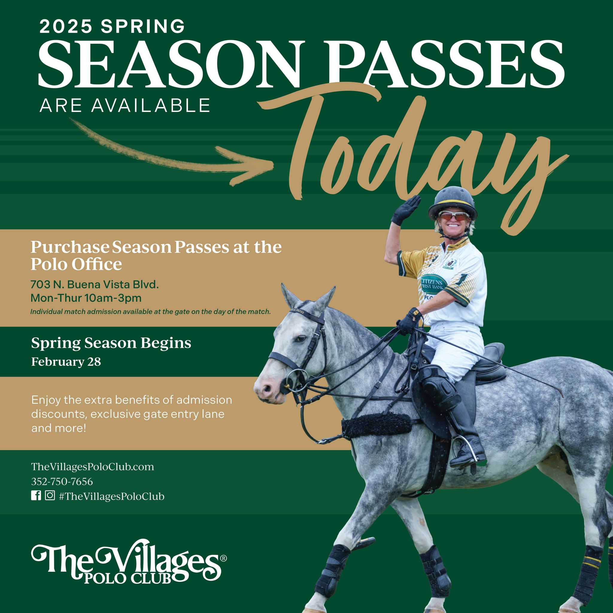 The Villages Polo Club - Today is the day! Season Passes for the 2025 ...
