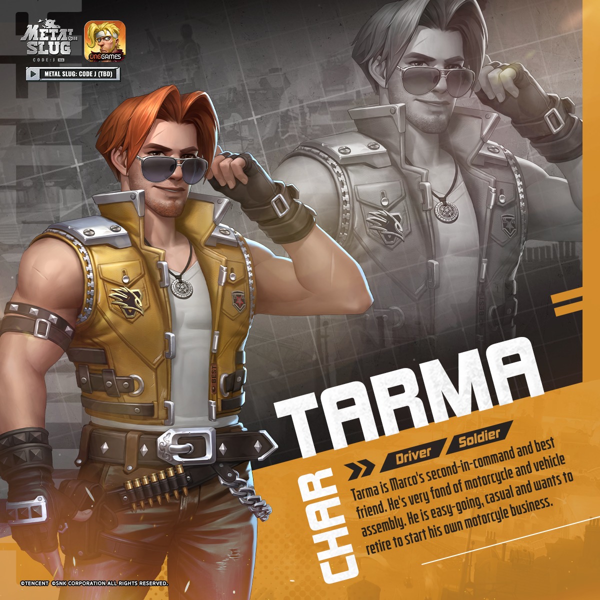 Metal Slug: Awakening - Introducing Tarma Roving - A good pal to Marco ...