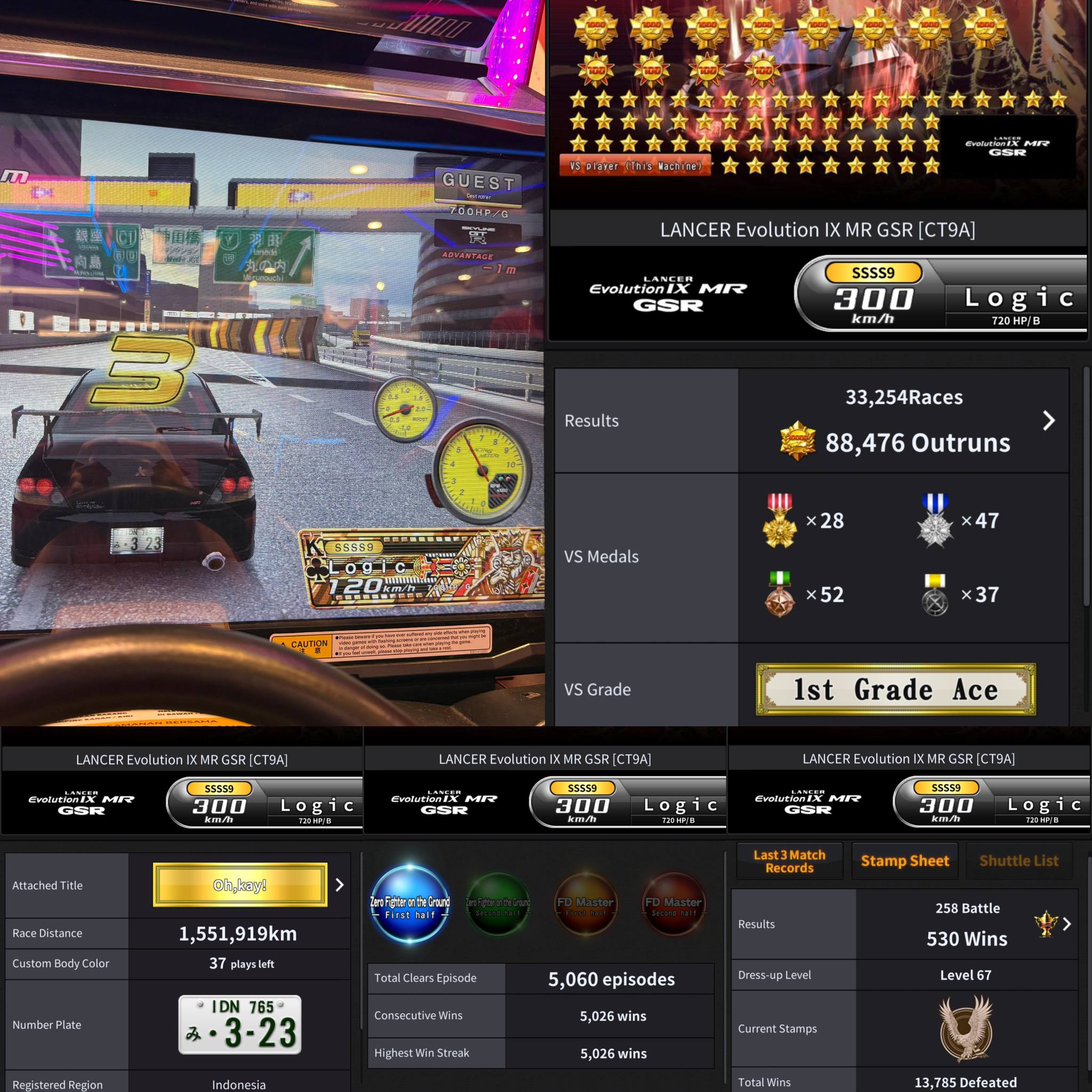 ♡﻿専用ページ♡﻿ WTS EVO 9 88K OUTRUNS 1,5M KM KING GOLD PLATE WITH 5026 WS + RX8