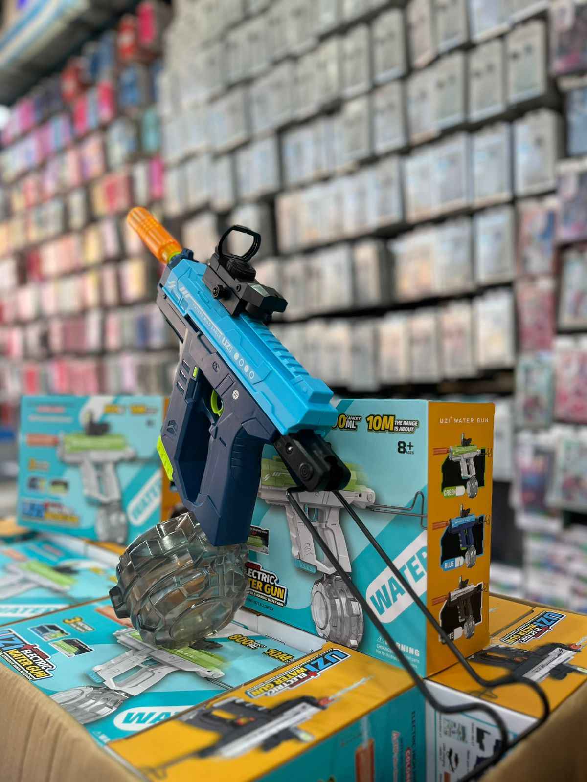 StimuVariety Pistola de Agua eléctrica para Adultos y Niños, 2 Pistolas de Agua automáticas con Luces