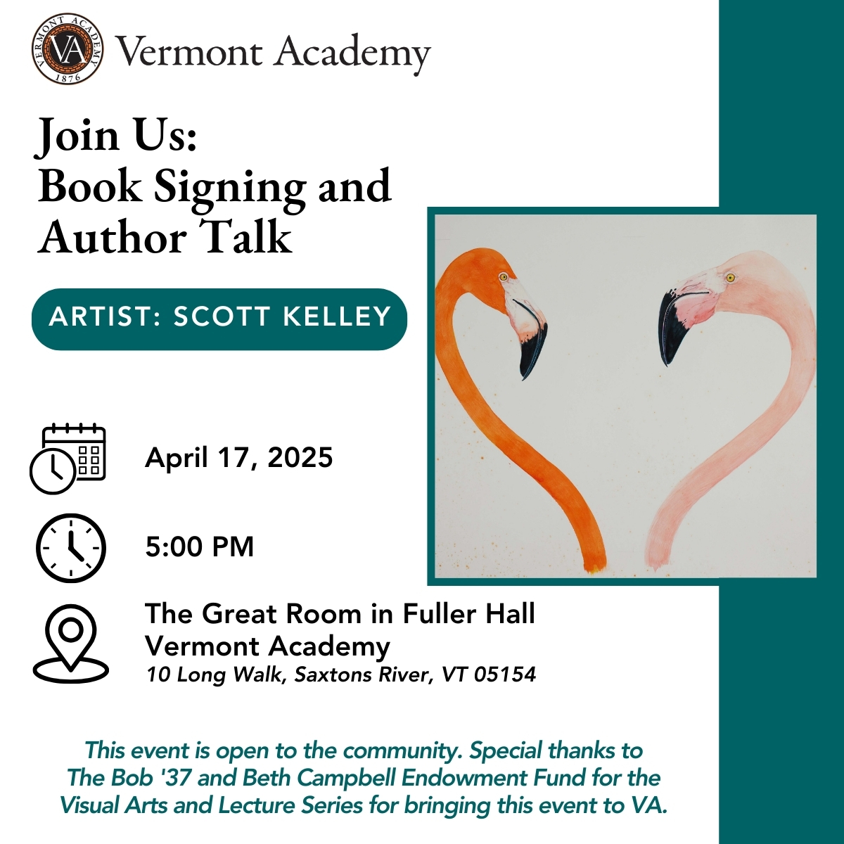 Vermont Academy - Join us for an evening with artist and author Scott ...