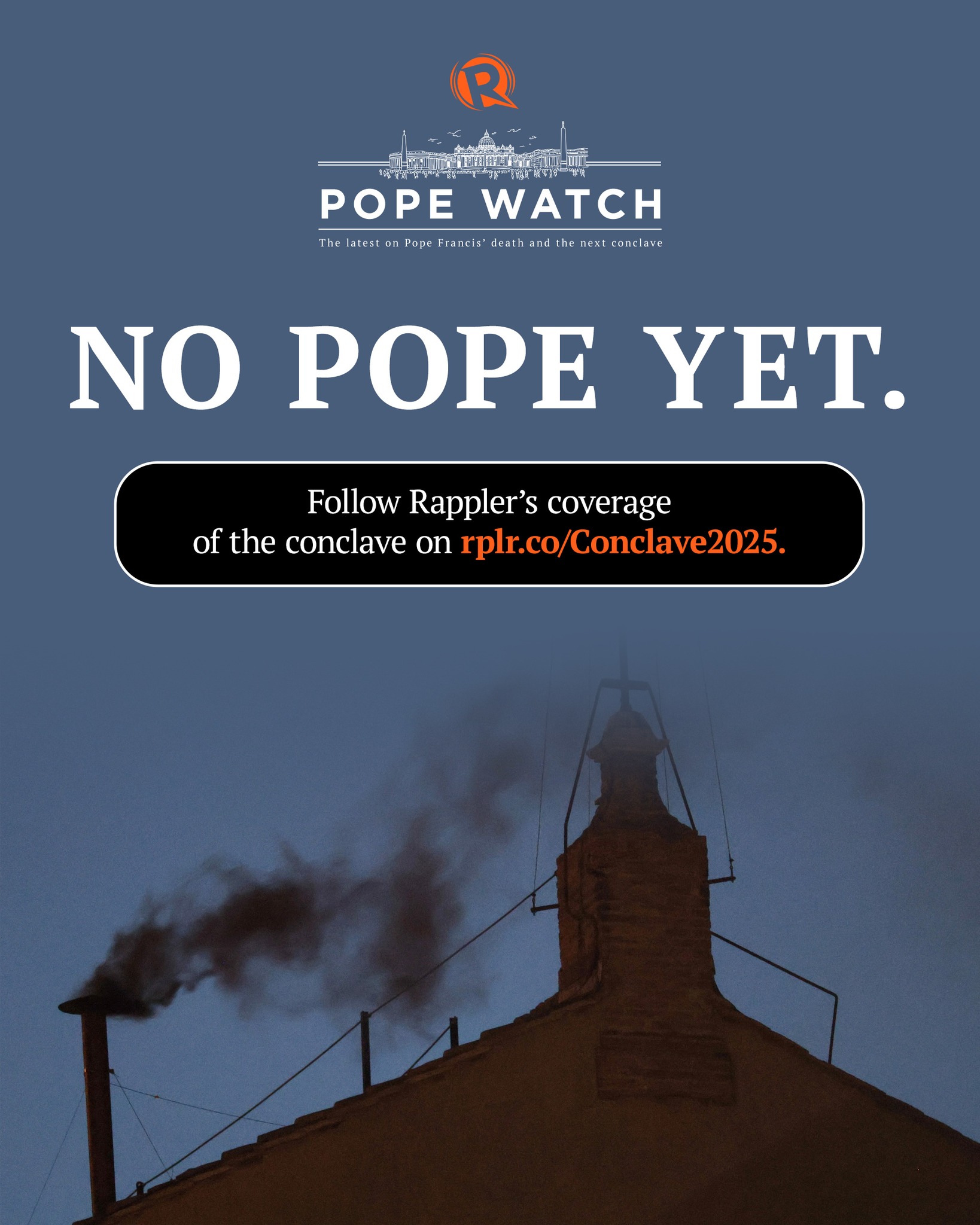 Rappler - BREAKING: Black smoke comes out of the Sistine... | Facebook