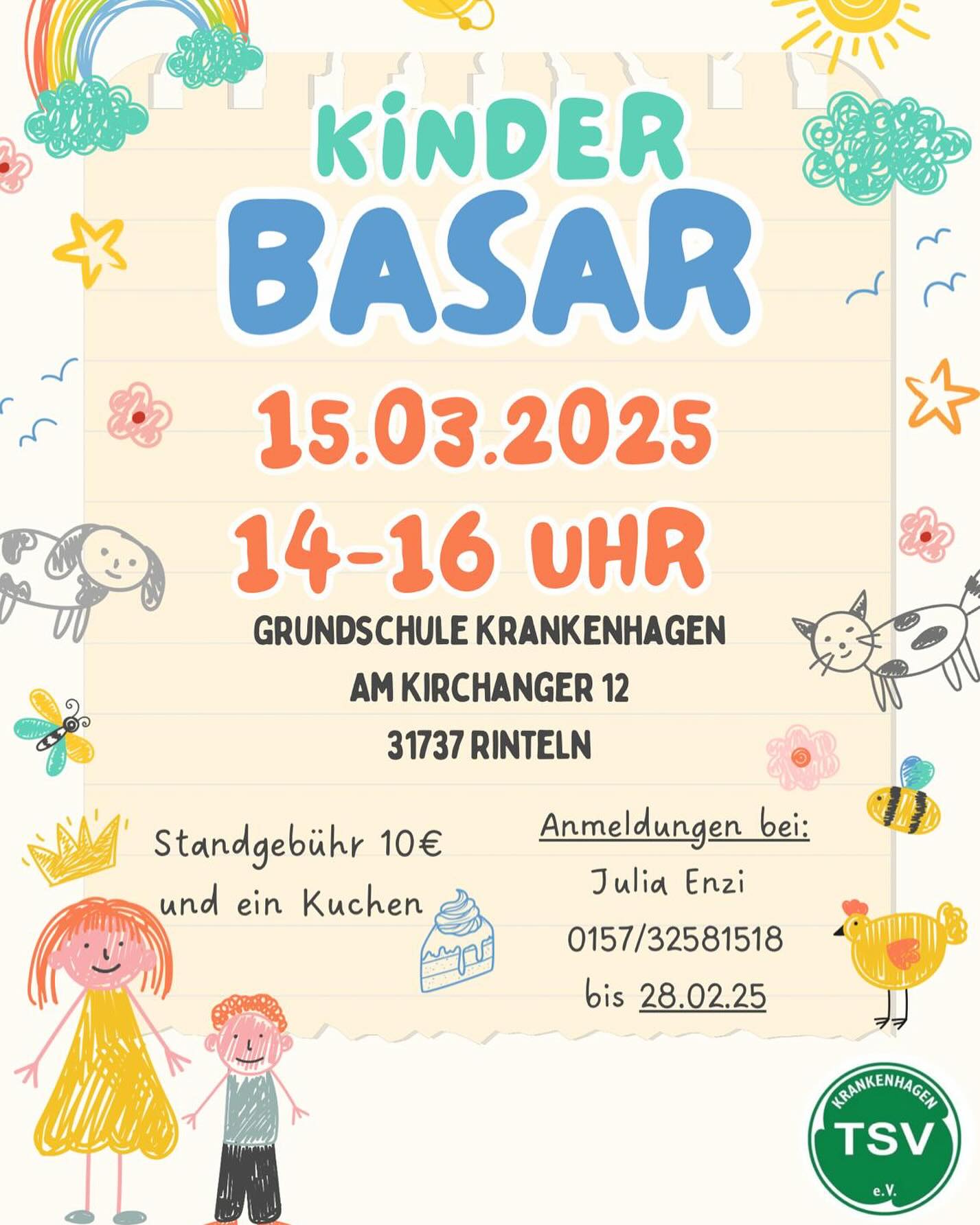 TSV - Basar in der Grundschule Krankenhagen – TSV Krankenhagen lädt ein