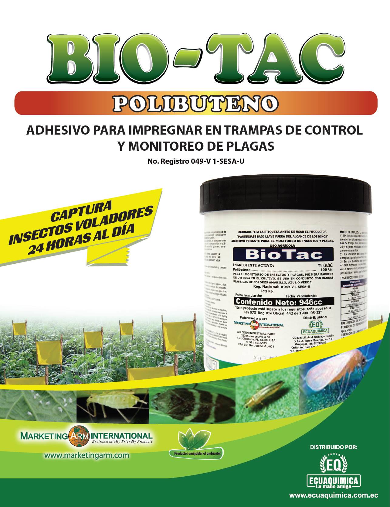 Ecuaquimica - BIOTAC, captura insectos voladores para proteger tus ...