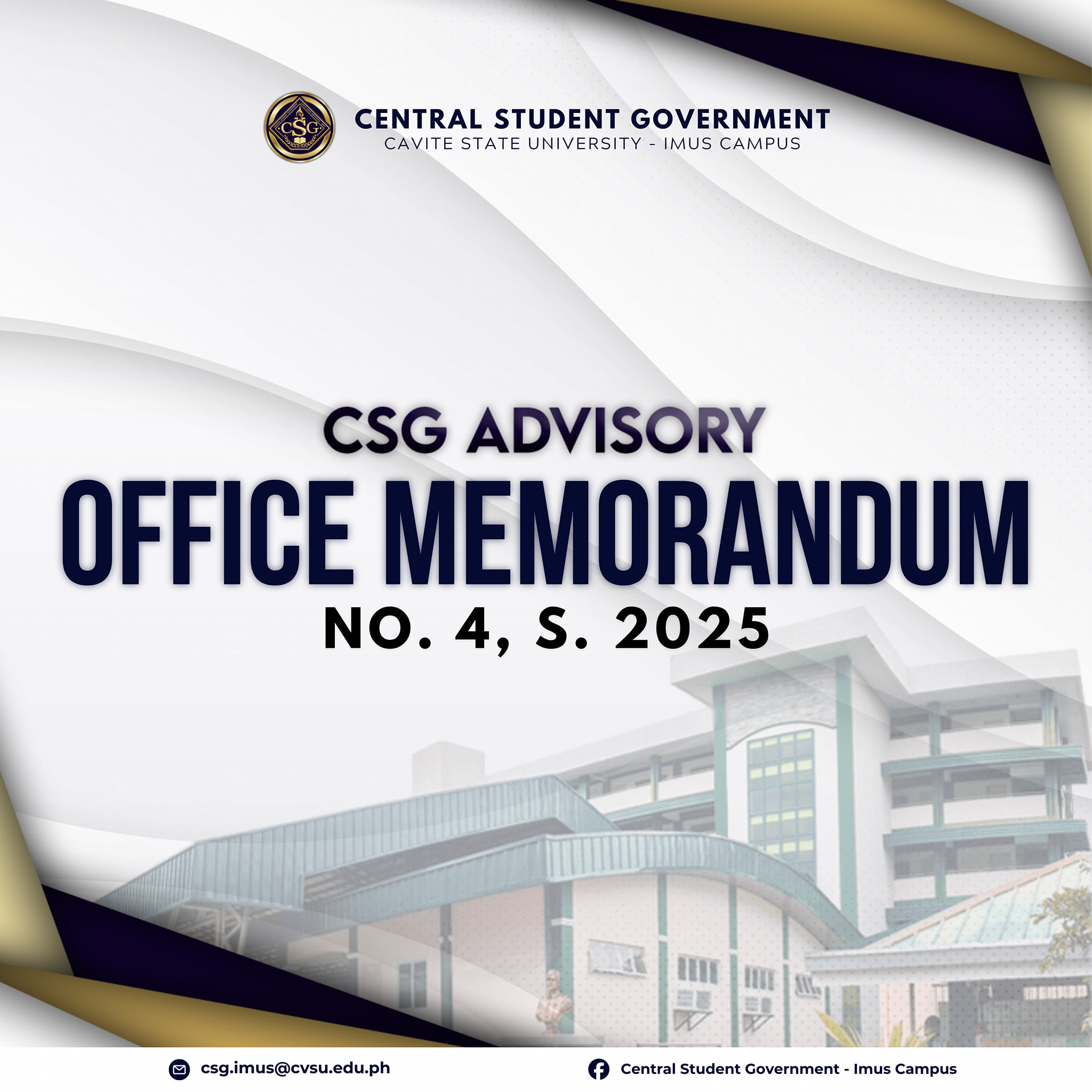 𝗖𝗦𝗚 𝗔𝗗𝗩𝗜𝗦𝗢𝗥𝗬 |... - Central Student Government - Imus Campus | Facebook