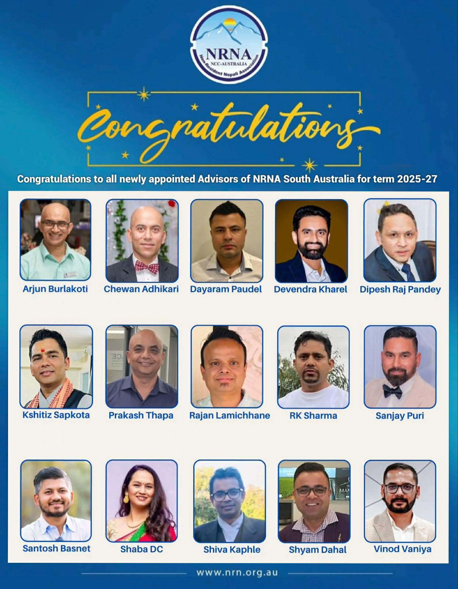 NRNA - Congratulations to all the newly appointed Advisors of NRNA ...