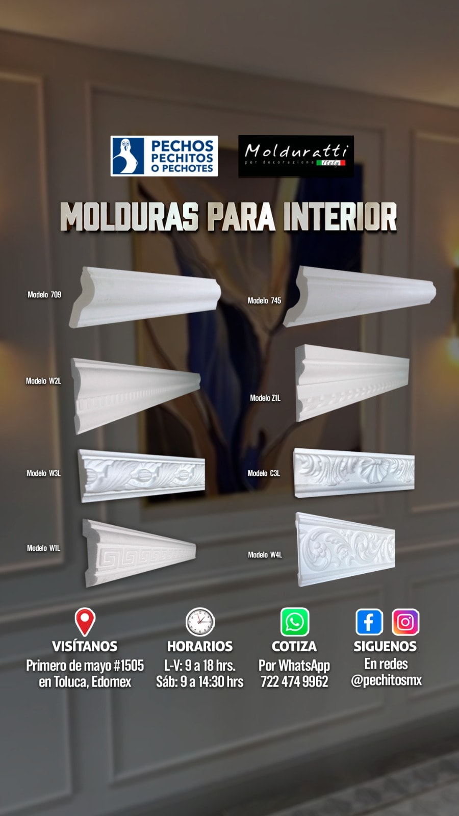 Pechos - 🏆 Conoce nuestra línea "Molduratti" molduras para interior ...