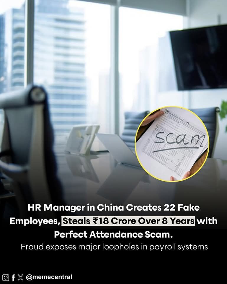 Hey - A Chinese HR manager created 22 fake employees and stole ₹18 ...