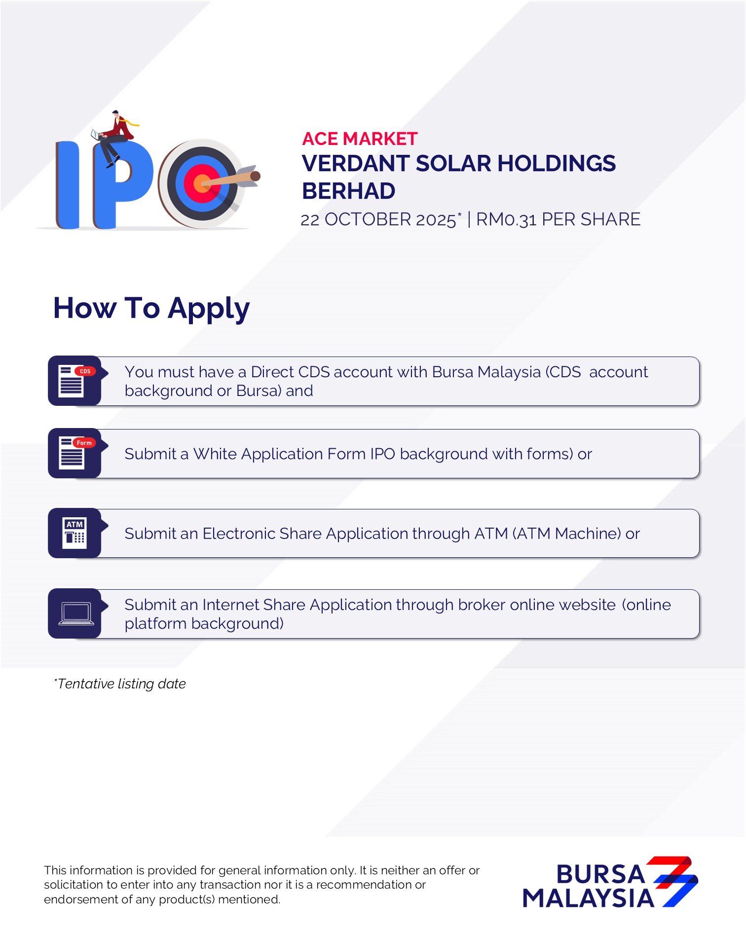Bursa Malaysia - Verdant Solar Holdings Berhad is a... | Facebook
