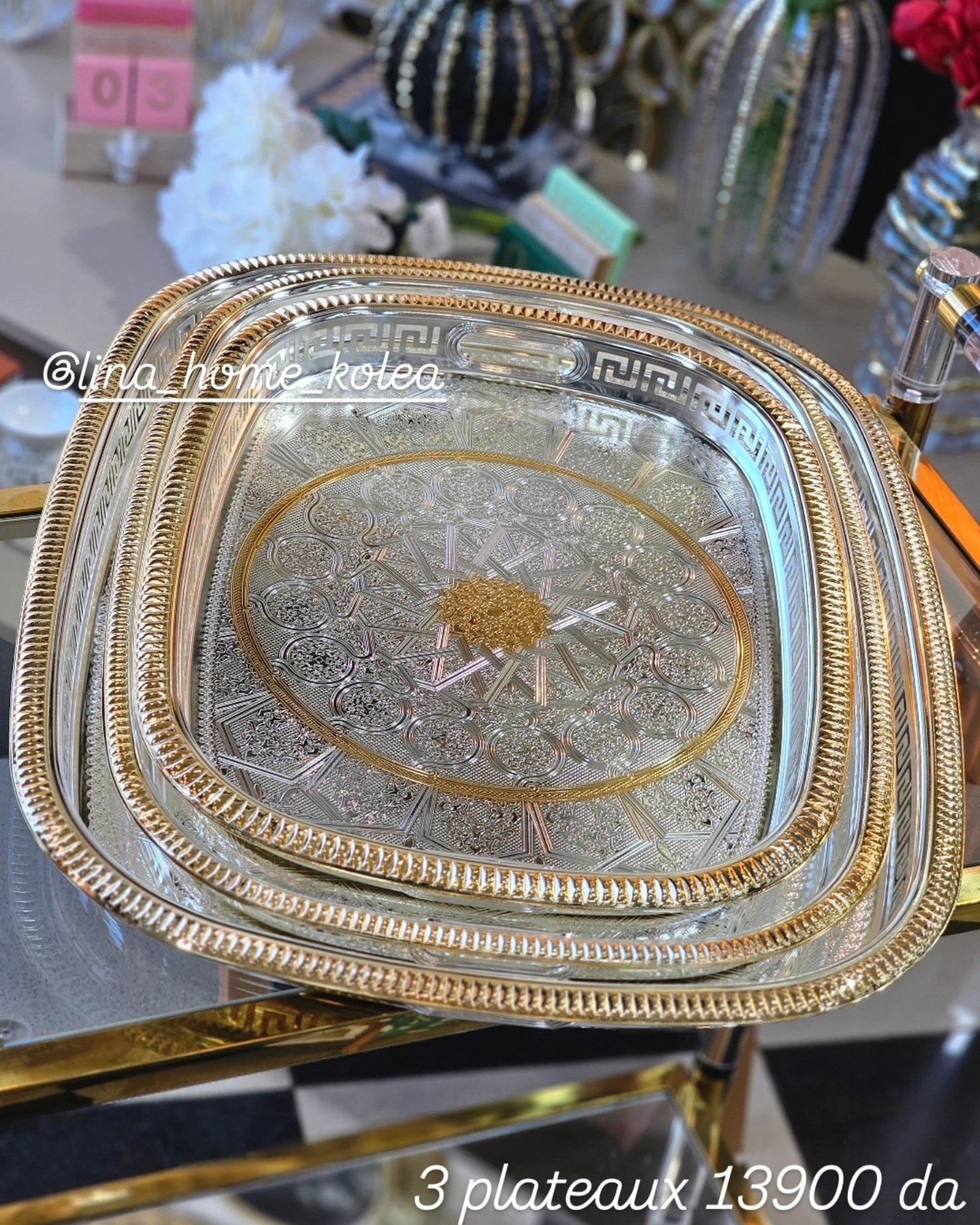 3 Plateaux Inox 23x12cm - Pour Cuisine, Restaurant, Gourmandises - Bords Arrondis, Facile à Nettoyer