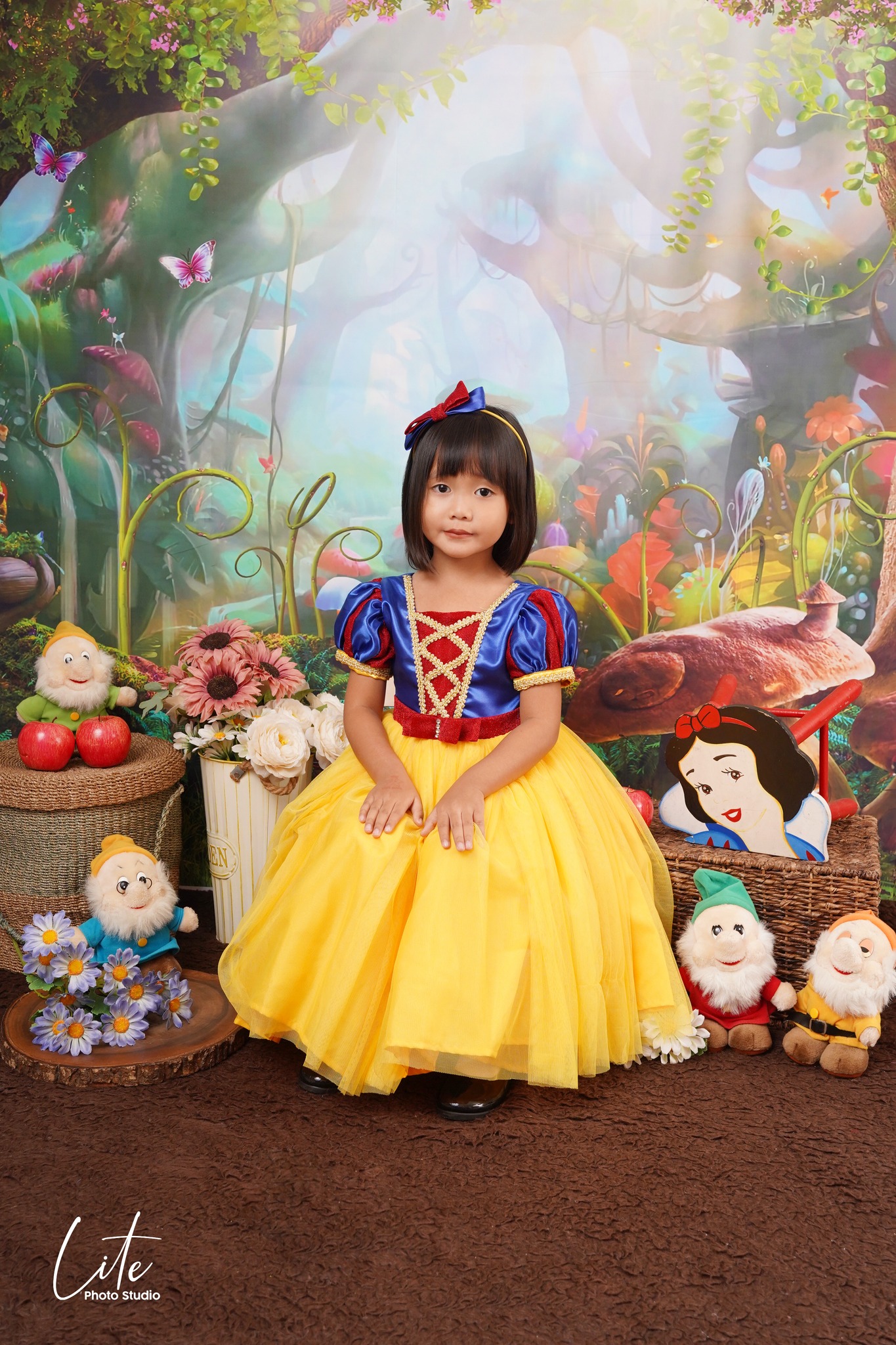 🍎✨ A Fairytale 1st Birthday ✨🍎 Bring your little princess into the magical world of Snow White with our enchanting birthday photoshoot theme! Perfectly styled with fairytale props and a FREE use