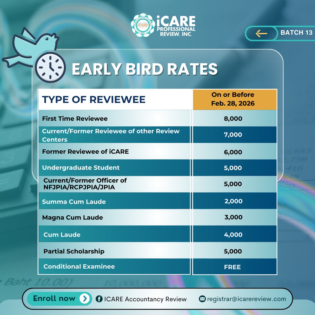 On or before February 28, 2026... - ICARE Accountancy Review | Facebook