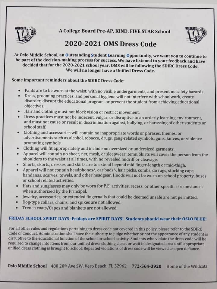vero beach high school dress code Hey OMS Families! Please make sure students are in daily per the OCPS Dress Code! Your cooperation + support is appreciated! Let's go Week 2! ♥️🖤♥️🖤♥️ curvaceous fashion