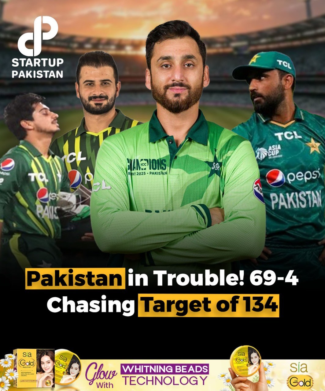 Startup - Pakistan in Trouble! 69-4 Chasing Target of 134 Disclaimer ...