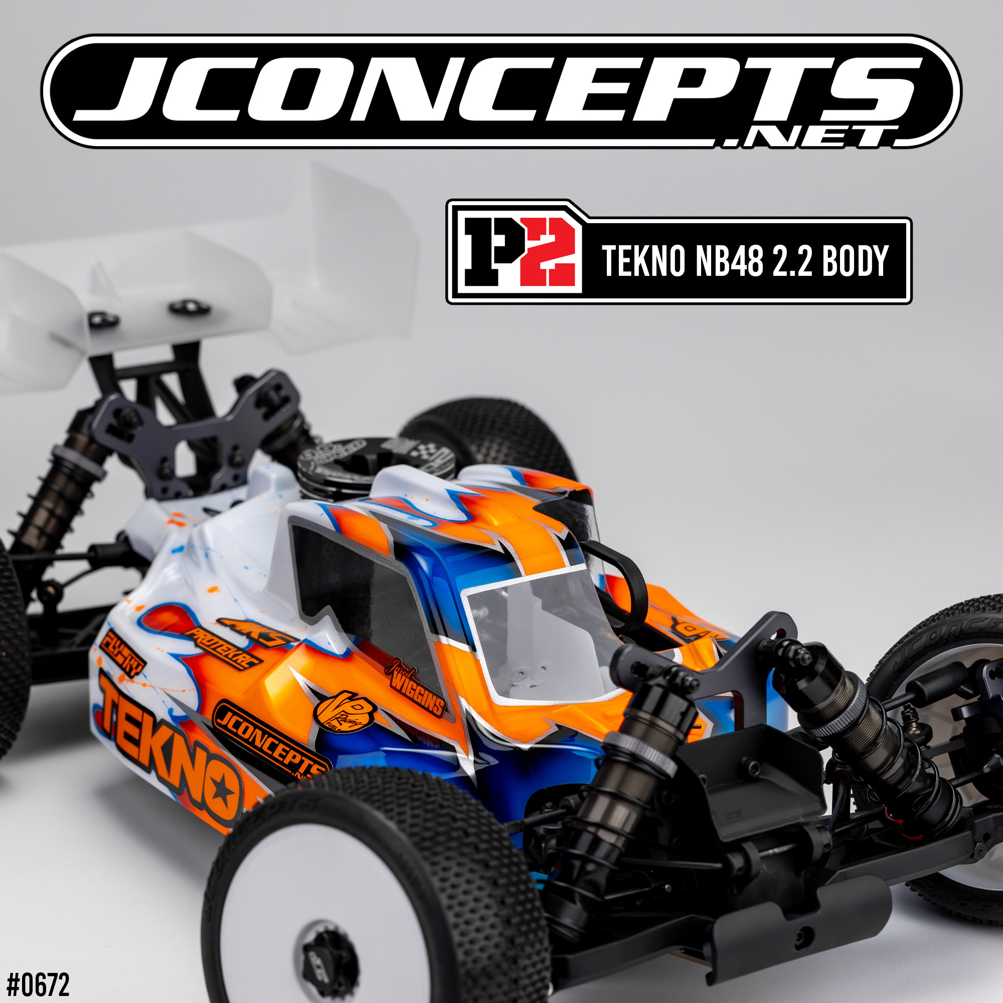 The JConcepts P2 body for the Tekno NB48 2.2 brings all the