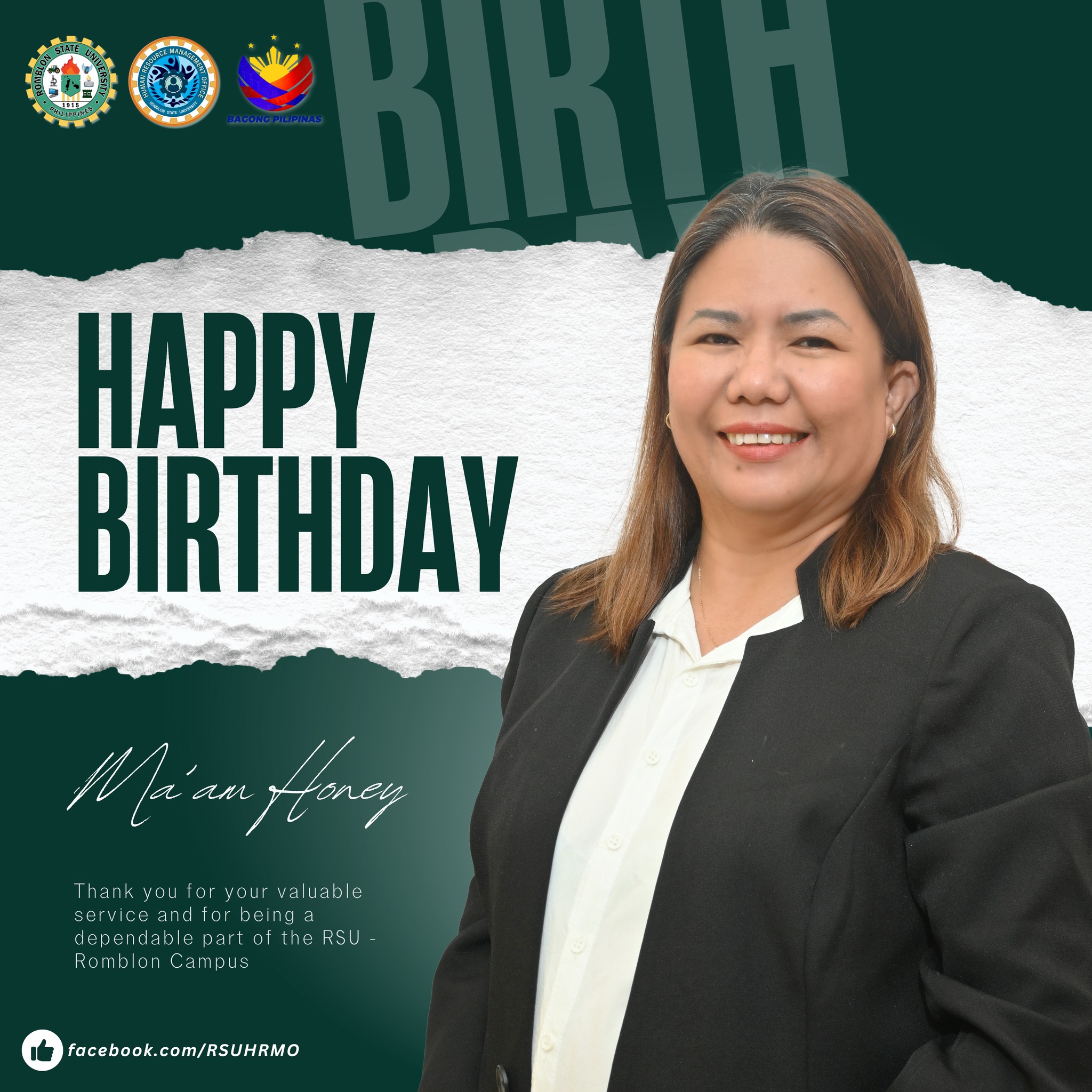 HRMO - Happy Birthday, Ms. Maricel Honey P. Madrona! 🎉 Your dedication ...