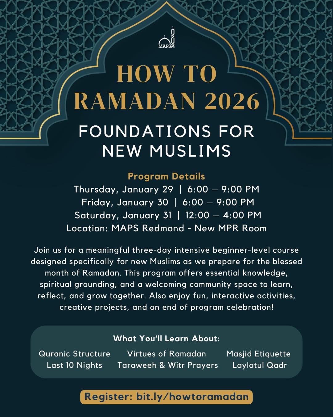 🌙 HOW TO... - Muslim Association of Puget Sound - MAPS | Facebook