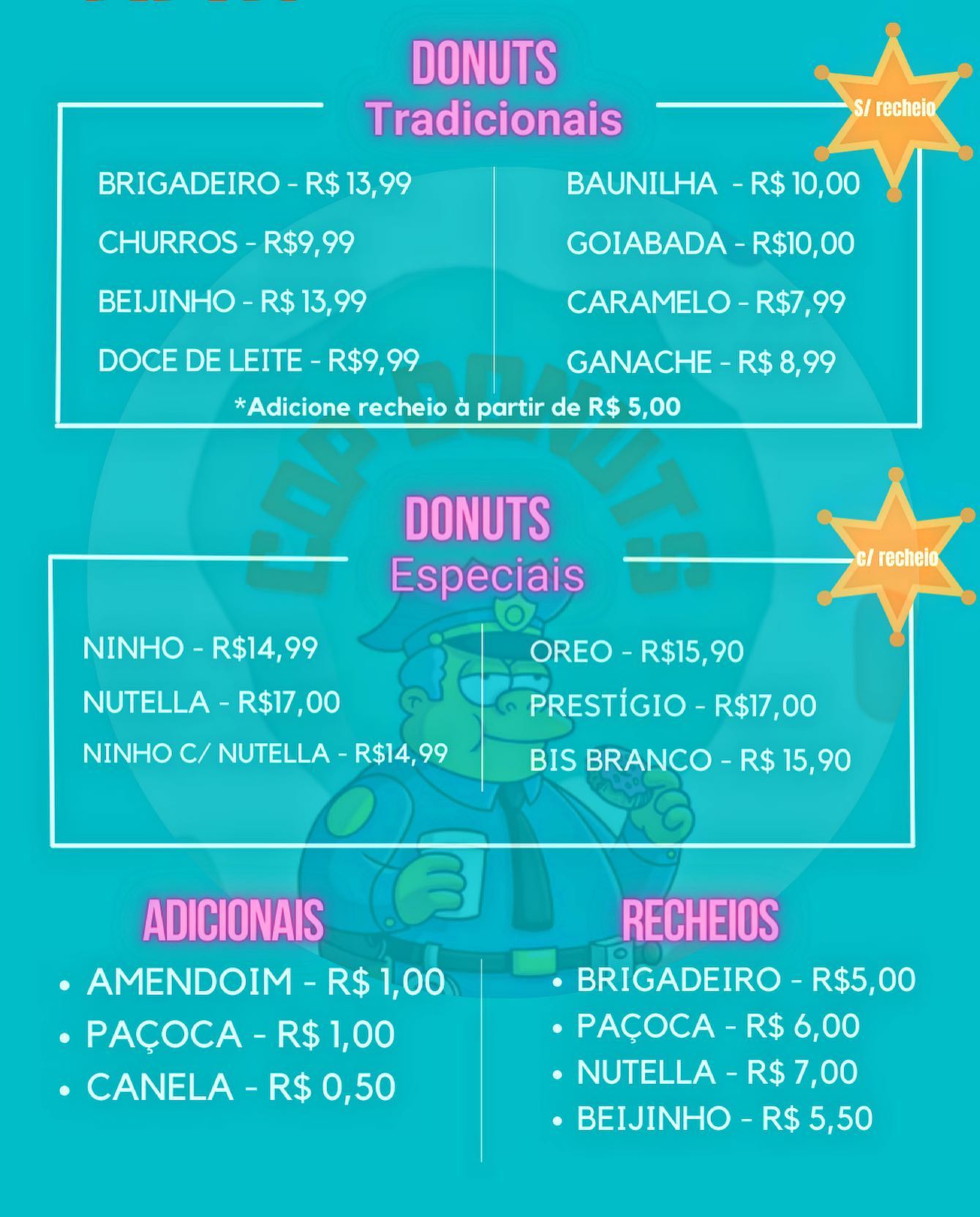 COP Donuts - ⚠️ATENÇÃO ⚠️ Cardápio Cop Donuts atualizado!... | Facebook