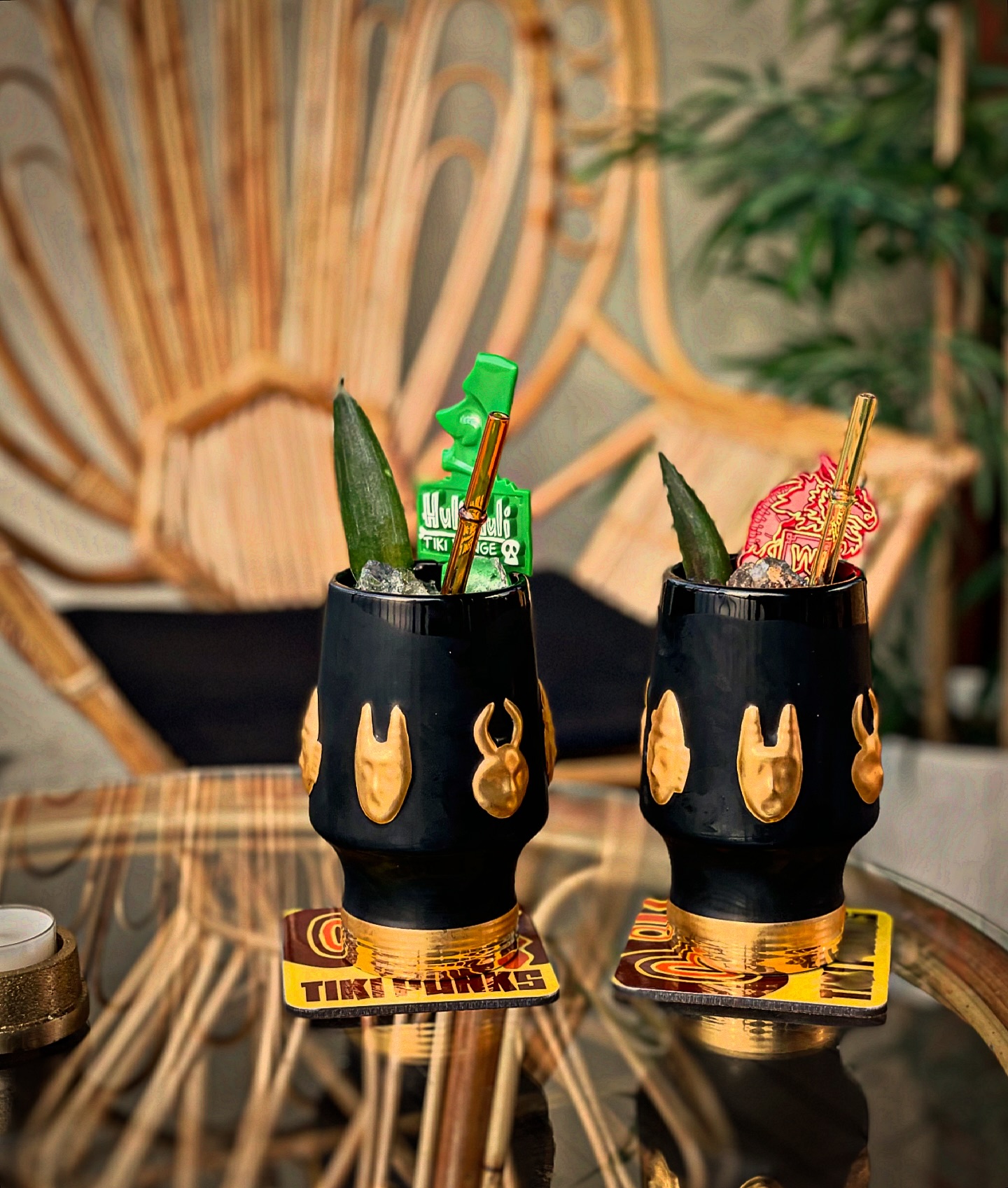 Trader Vic's Samoa Fog Cutter mug and Scorpion Bowl