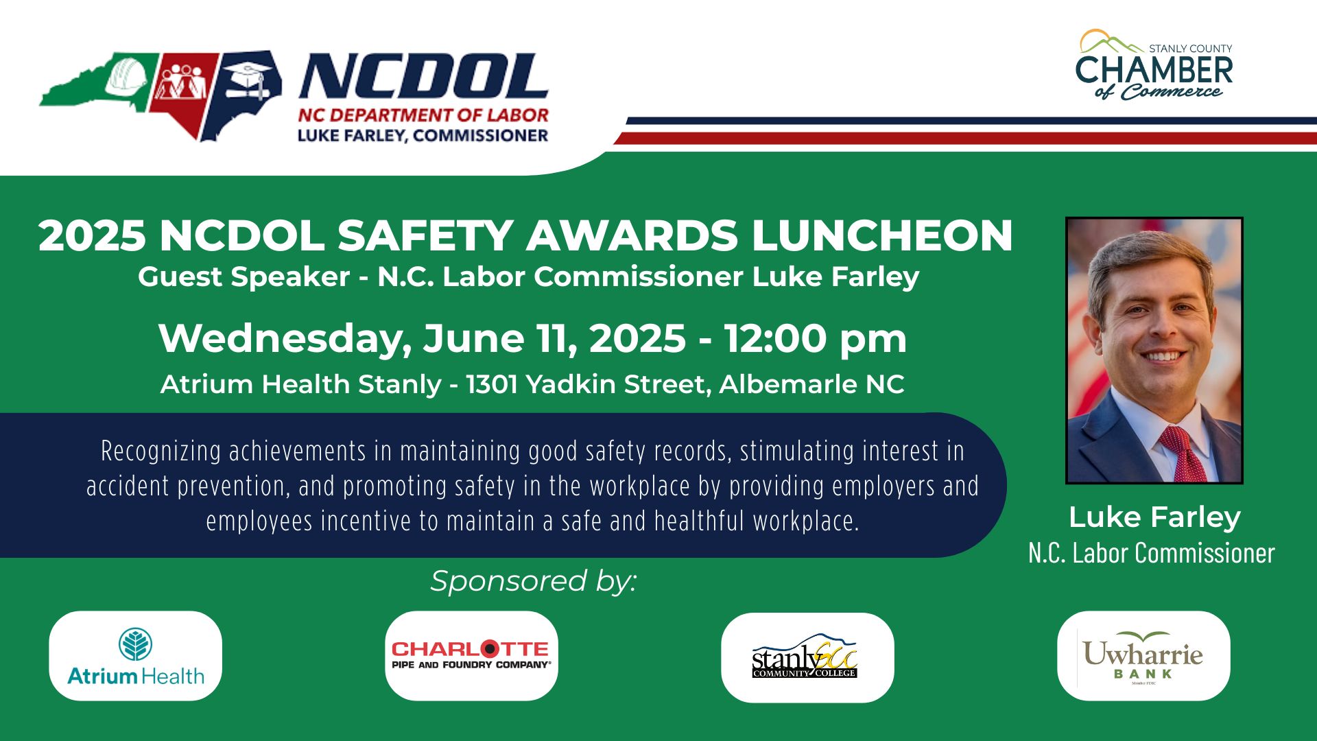 2025 NC Dept. of Labor - Safety Awards Luncheon