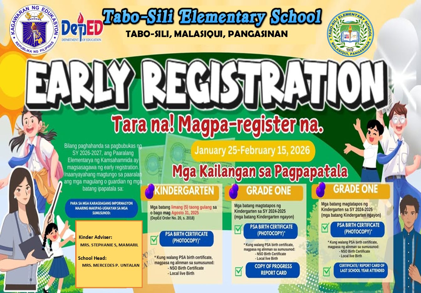 DepEd - ANNOUNCEMENT: Early Registration for SY 2026-2027 The ...