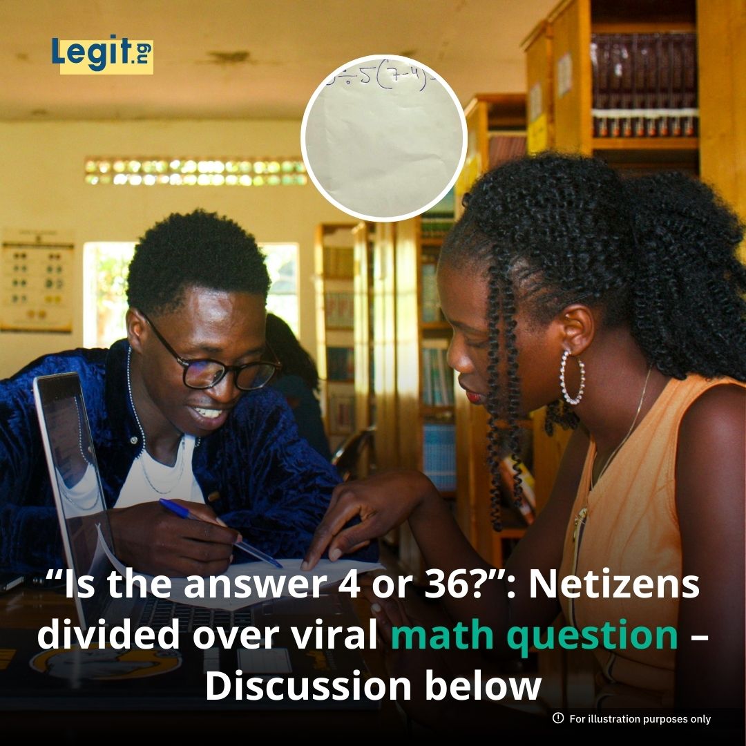 Legit.ng - A simple math equation has divided the internet. Some say ...