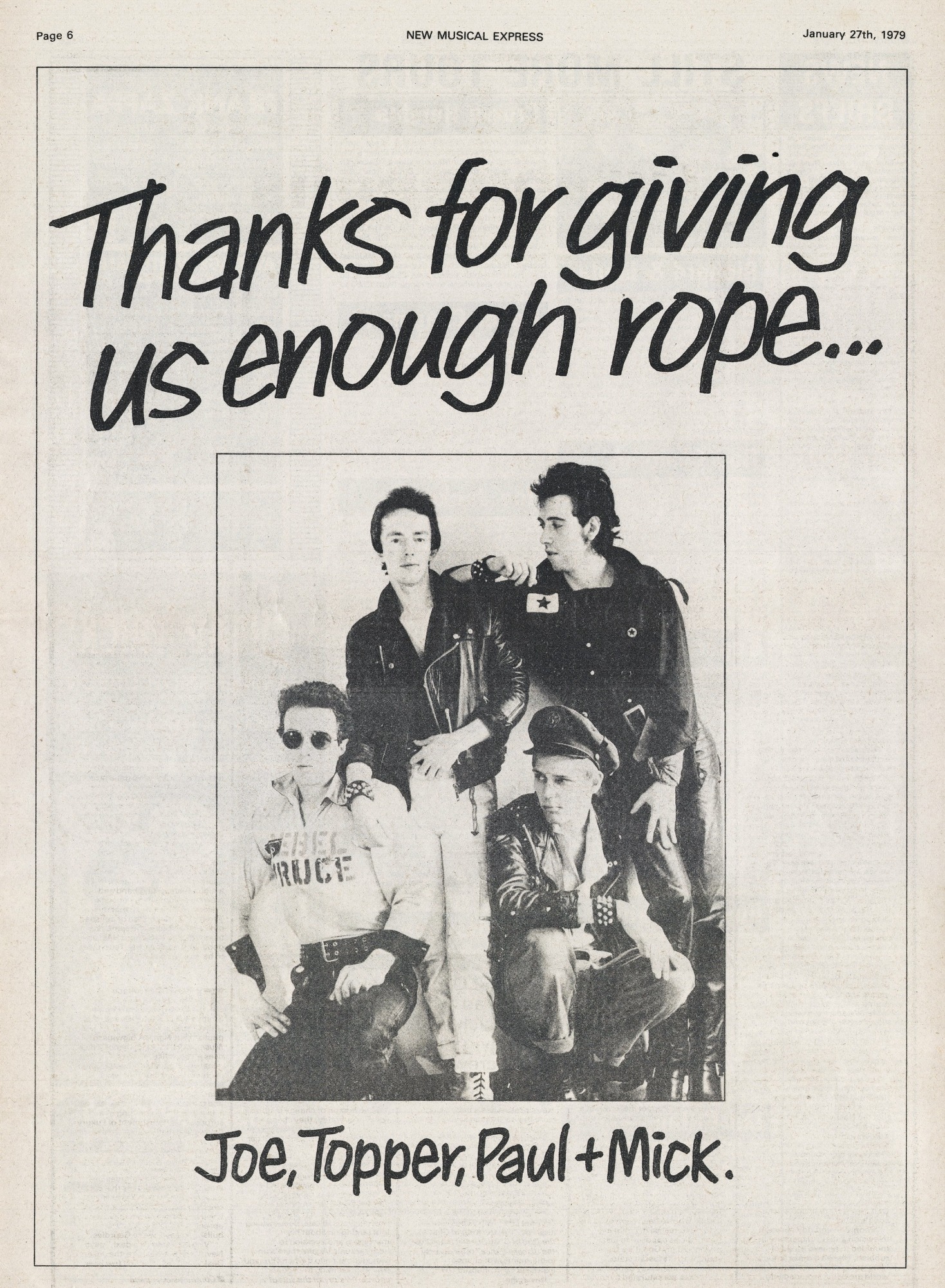 The Clash Lost In The Supermarket.