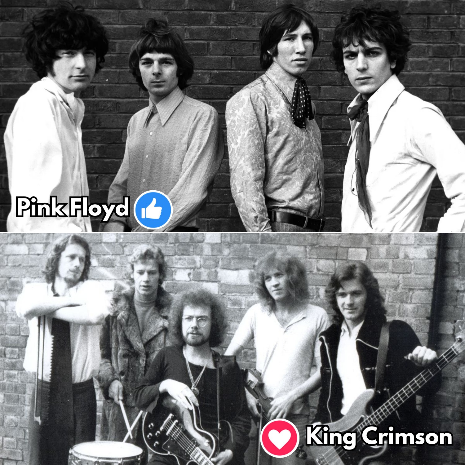Pink Floyd Vs King Crimson 🤘❤️