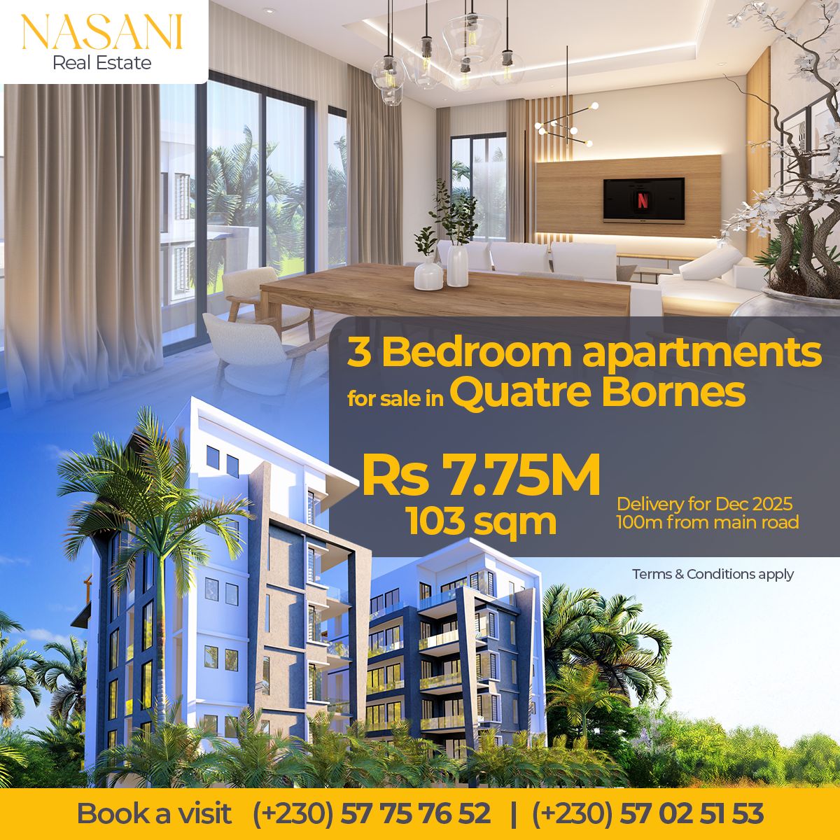Nasani - 🌟 𝟯-𝗕𝗲𝗱𝗿𝗼𝗼𝗺 𝗔𝗽𝗮𝗿𝘁𝗺𝗲𝗻𝘁 𝗳𝗼𝗿 𝗦𝗮𝗹𝗲 - 𝗤𝘂𝗮𝘁𝗿𝗲 𝗕𝗼𝗿𝗻𝗲𝘀! Get a tour of ...