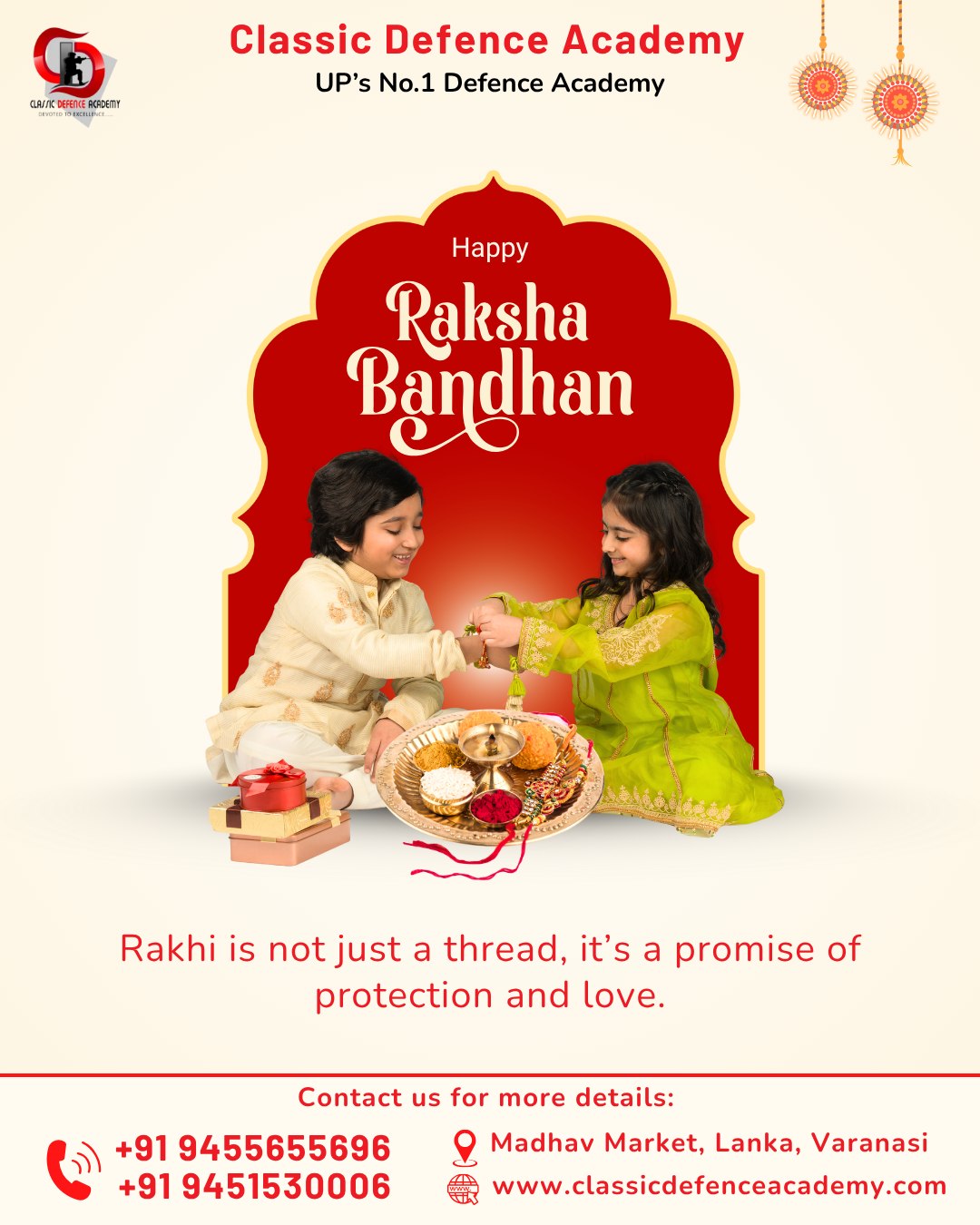 🎖️ Happy Raksha Bandhan from... - Classic Defence Academy | Facebook