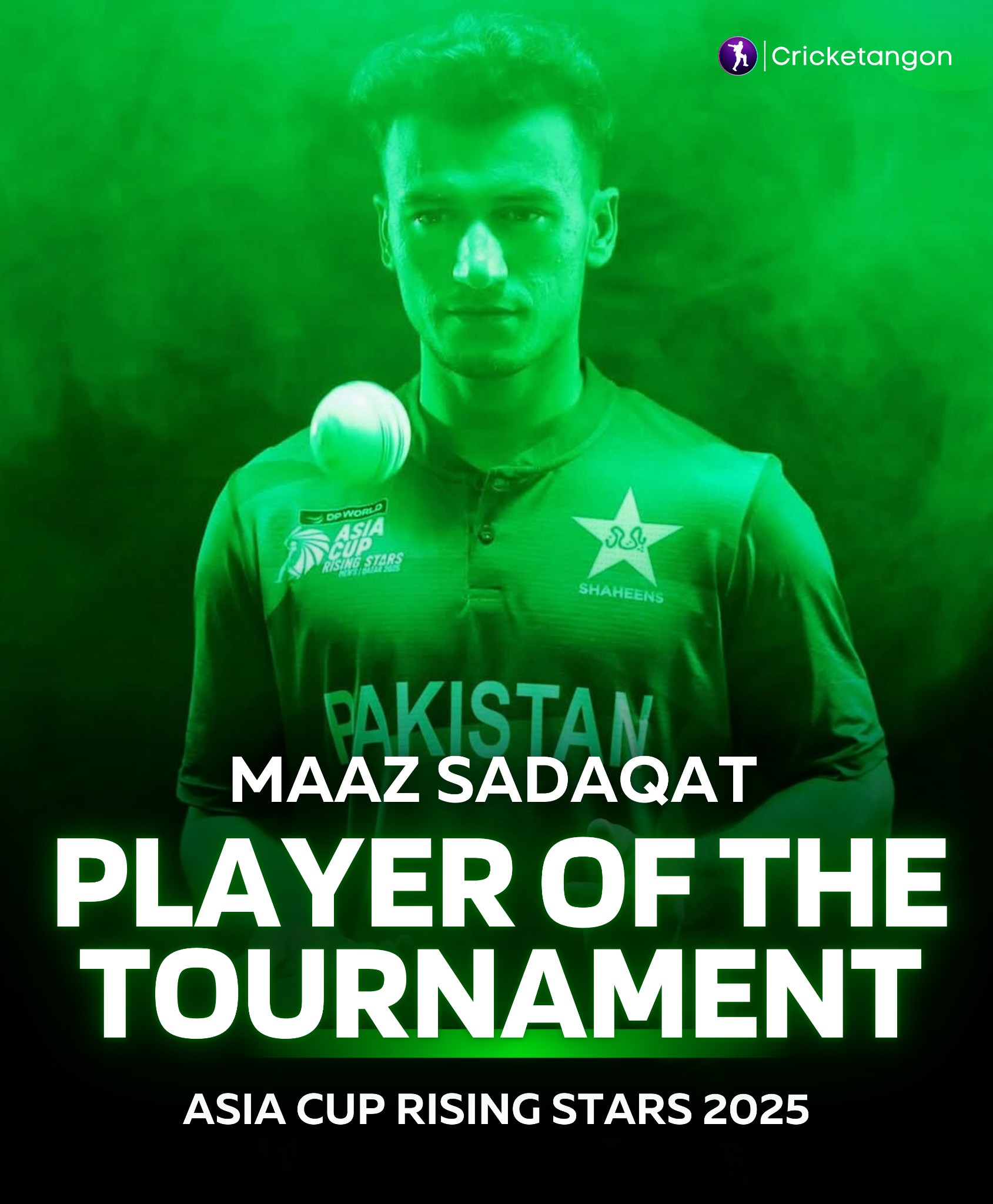 Cricketangon - 🚨 20 year-old Maaz Sadaqat in the Asia Cup Rising Stars ...