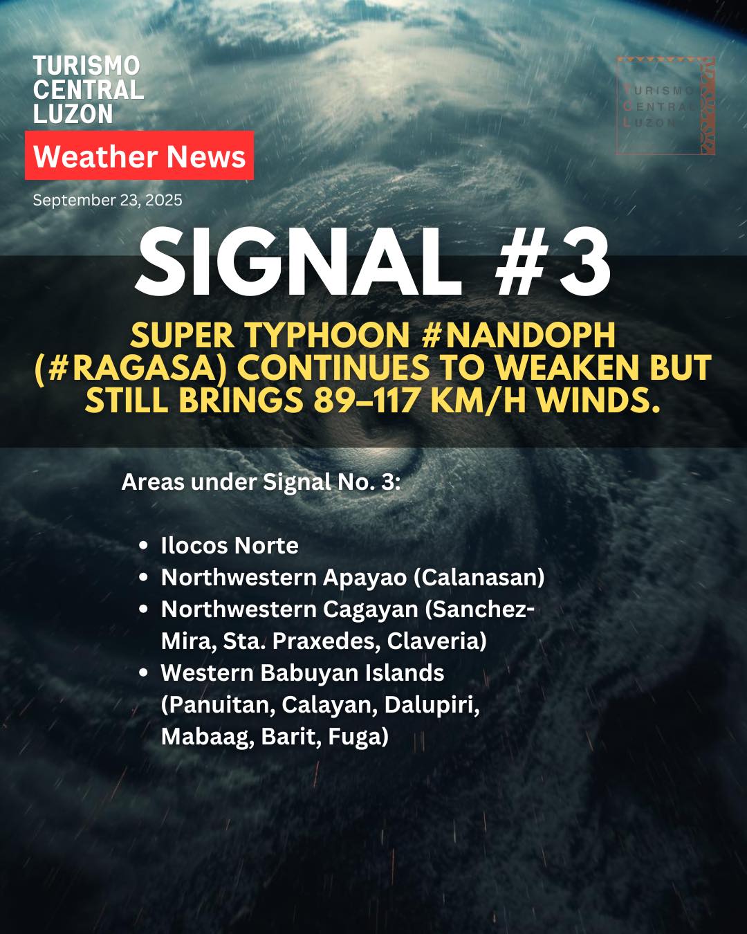 Turismo - 🚨 SIGNAL NO. 3 – STORM-FORCE WINDS COMING Super Typhoon # ...