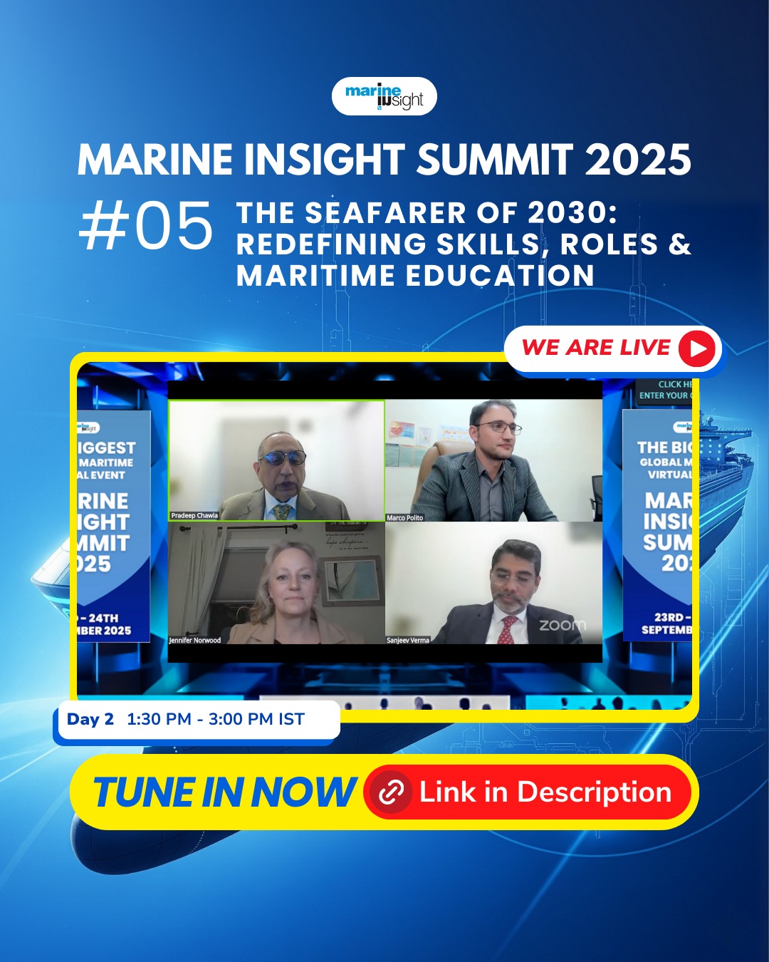 Marine - 🚢 We’re Live! 🎙️ The fifth panel of the Marine Insight Summit ...