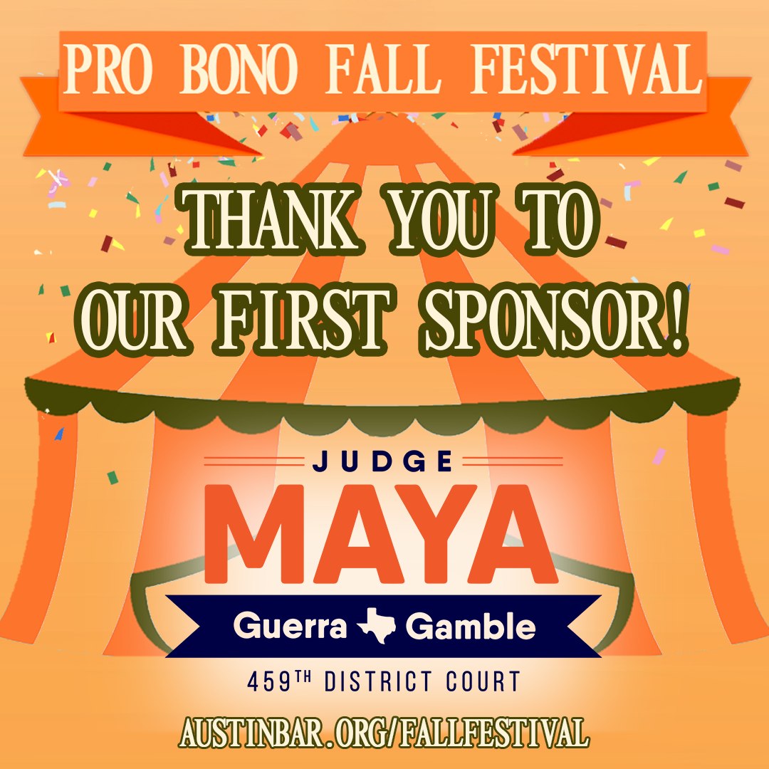 Austin - Thank you to the first sponsor of our 2025 Pro Bono Fall ...