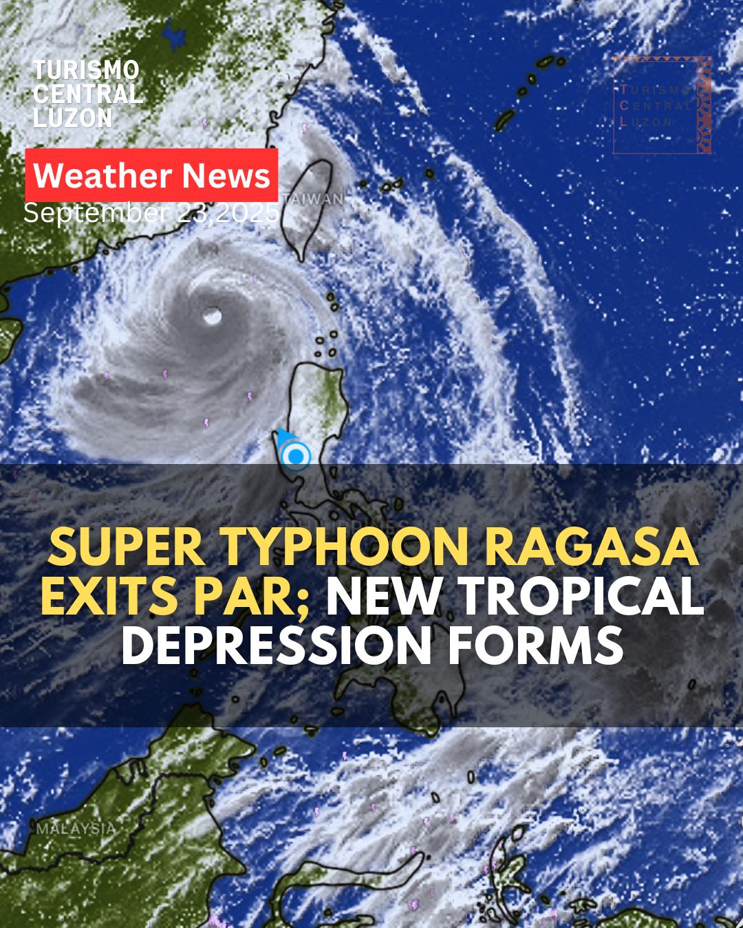 Turismo - SUPER TYPHOON RAGASA EXITS PAR; NEW TROPICAL DEPRESSION FORMS ...